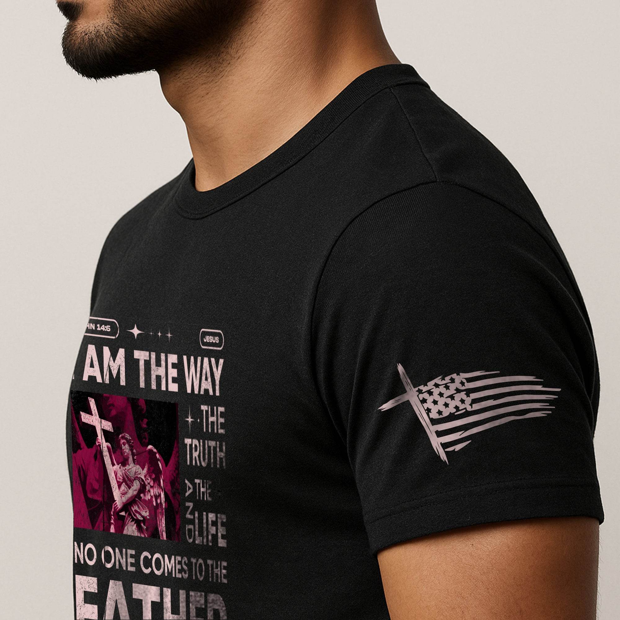 I Am the Way – Rose Scripture T-Shirt - Rust Field Wear