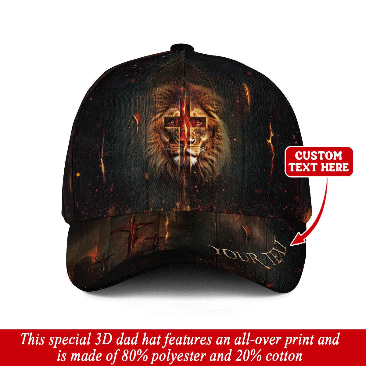 Lion of Judah Cross – Custom Christian Hat - Rust Field Wear