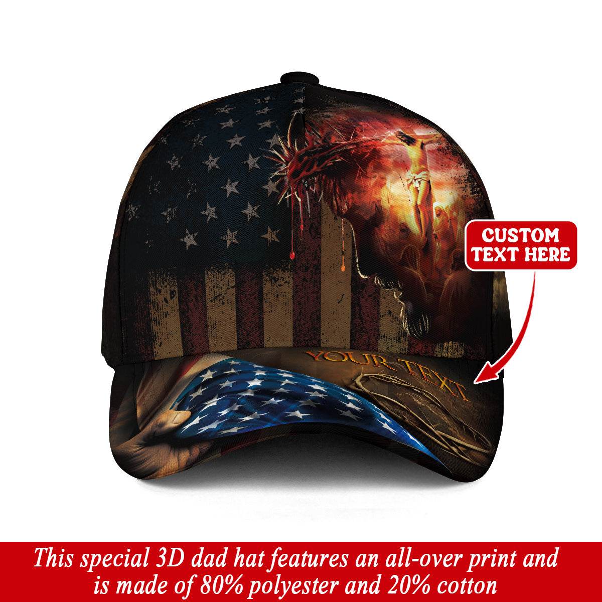 Crown of Thorns – Blood-Bought Freedom Customized Hat - Rust Field Wear