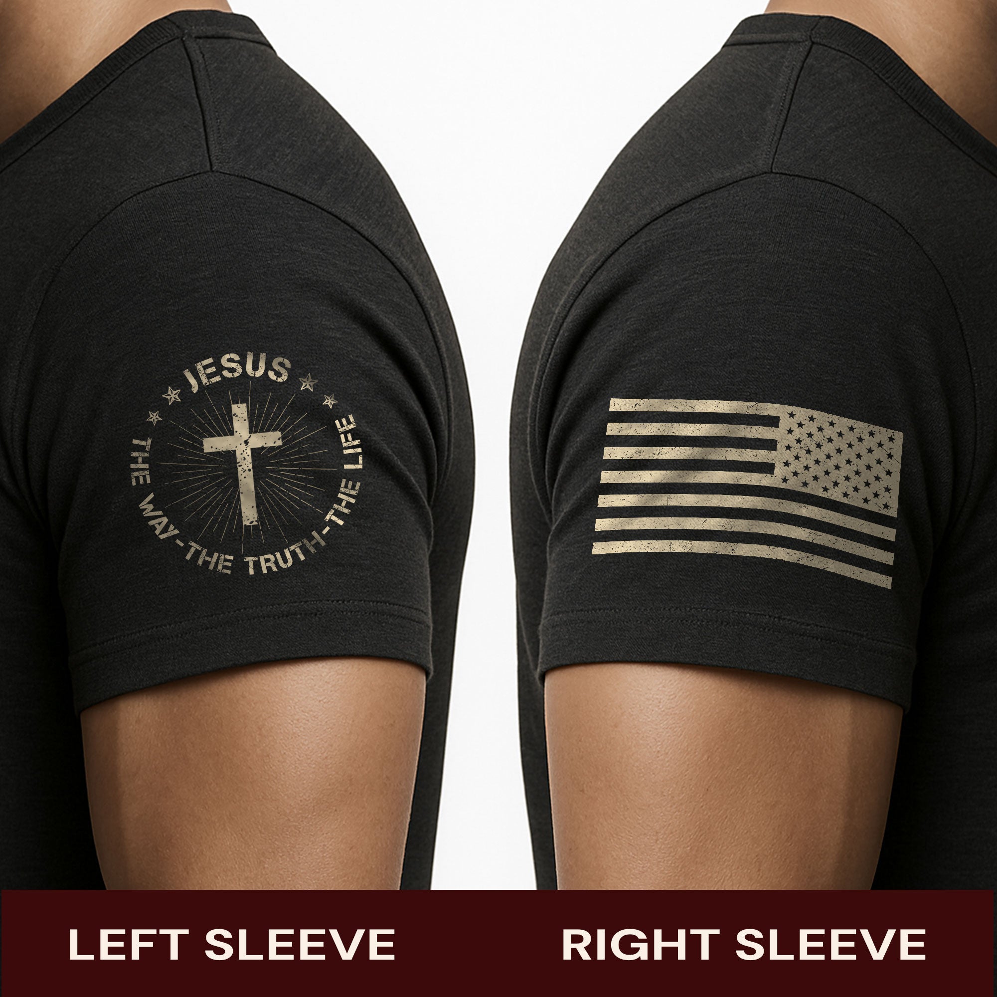 Faith Over Fear T-Shirt – Psalm 118:6 Cross & Flag Christian Vintage Tee