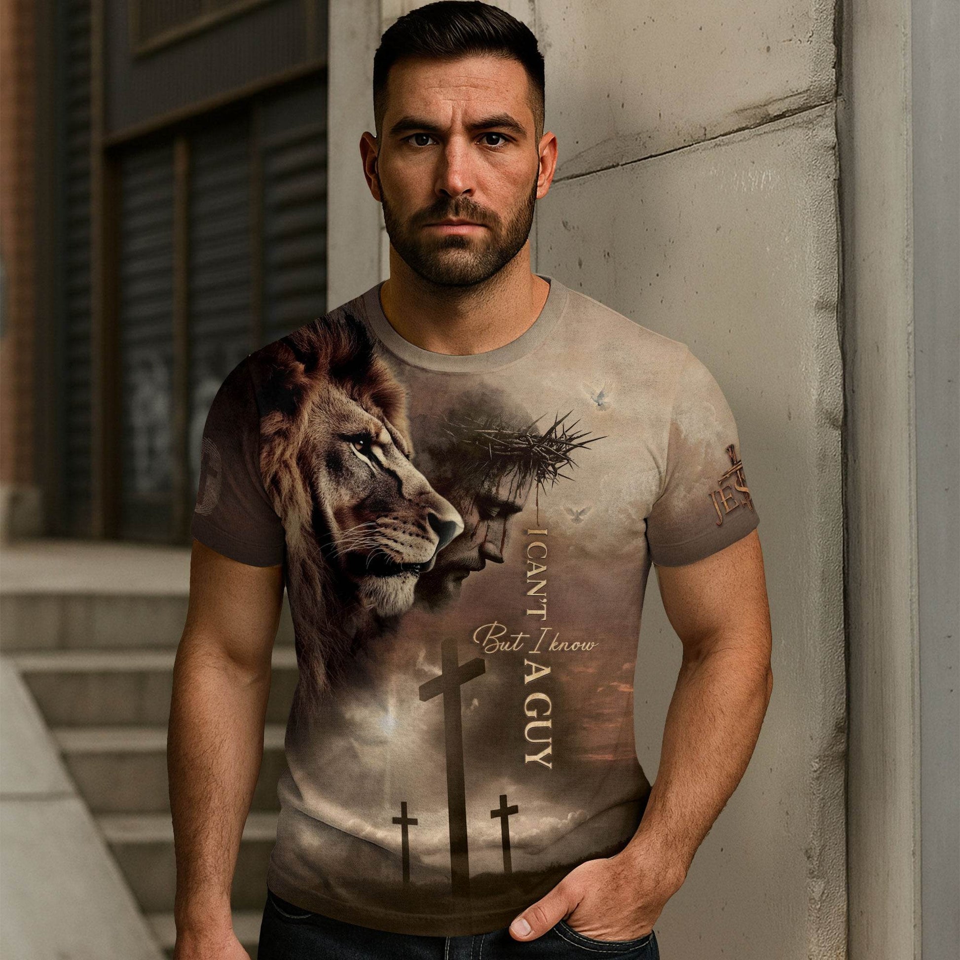 I Can’t, But I Know a Guy | Trust in Jesus Faithwear T-Shirt - Rust Field Wear
