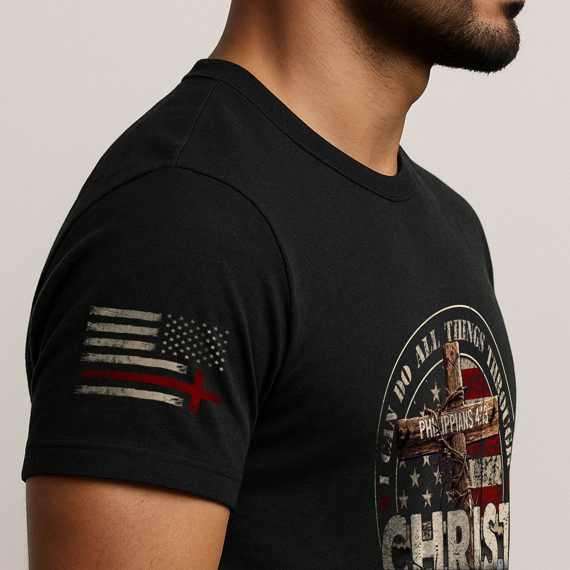 Christ T-Shirt – I Can Do All Things Through Him (Philippians 4:13) - Rust Field Wear