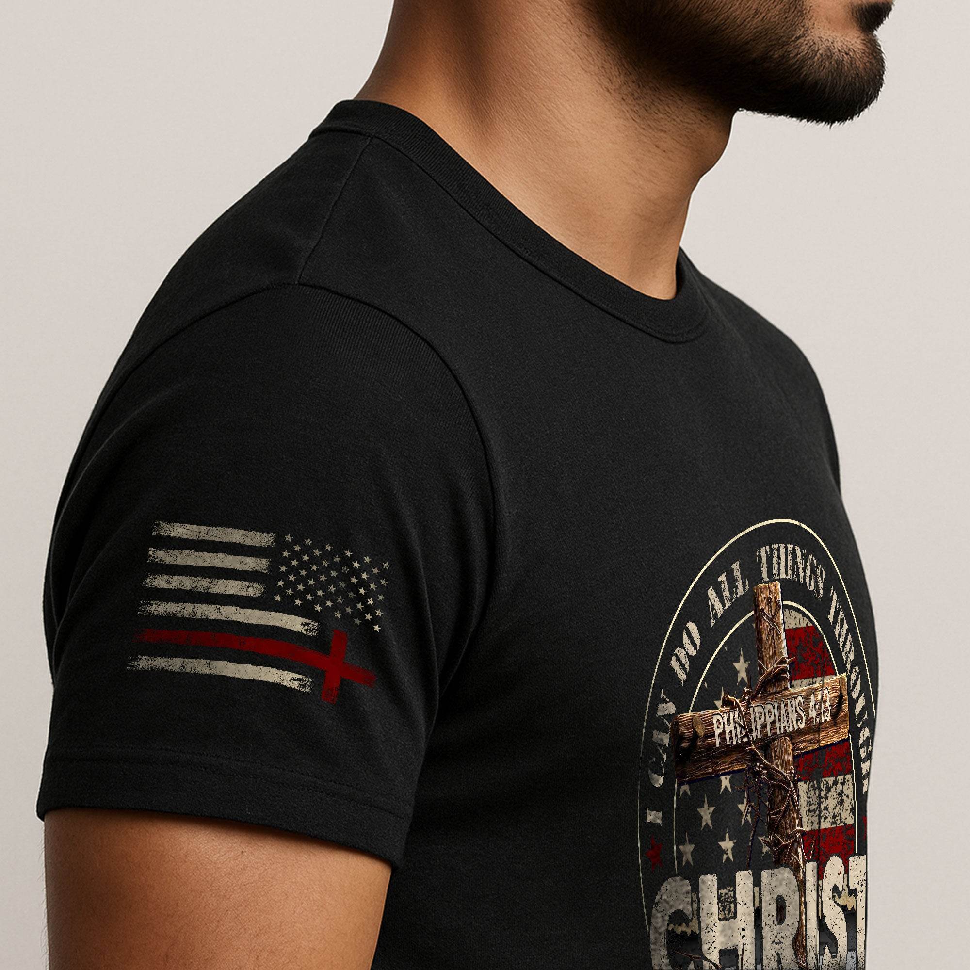 Christ T-Shirt – I Can Do All Things Through Him (Philippians 4:13) - Rust Field Wear