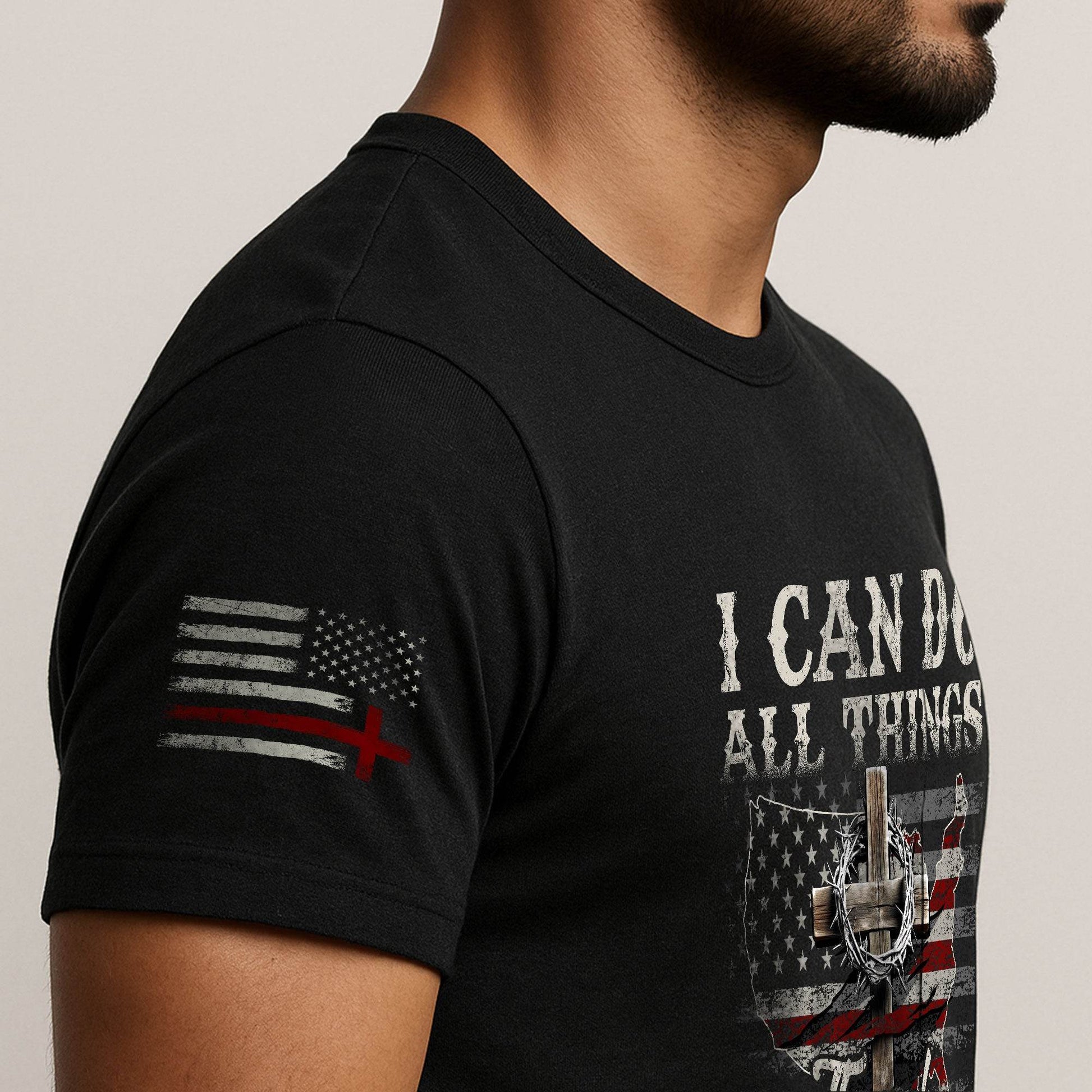 I Can Do All Things T-Shirt – Philippians 4:13 USA Christian Tee - Rust Field Wear