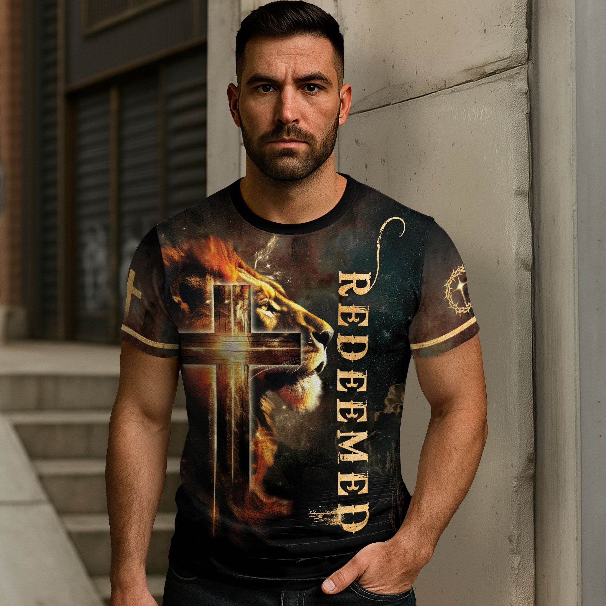 Redeemed By The Fire Of His Love Christian T-Shirt - Rust Field Wear