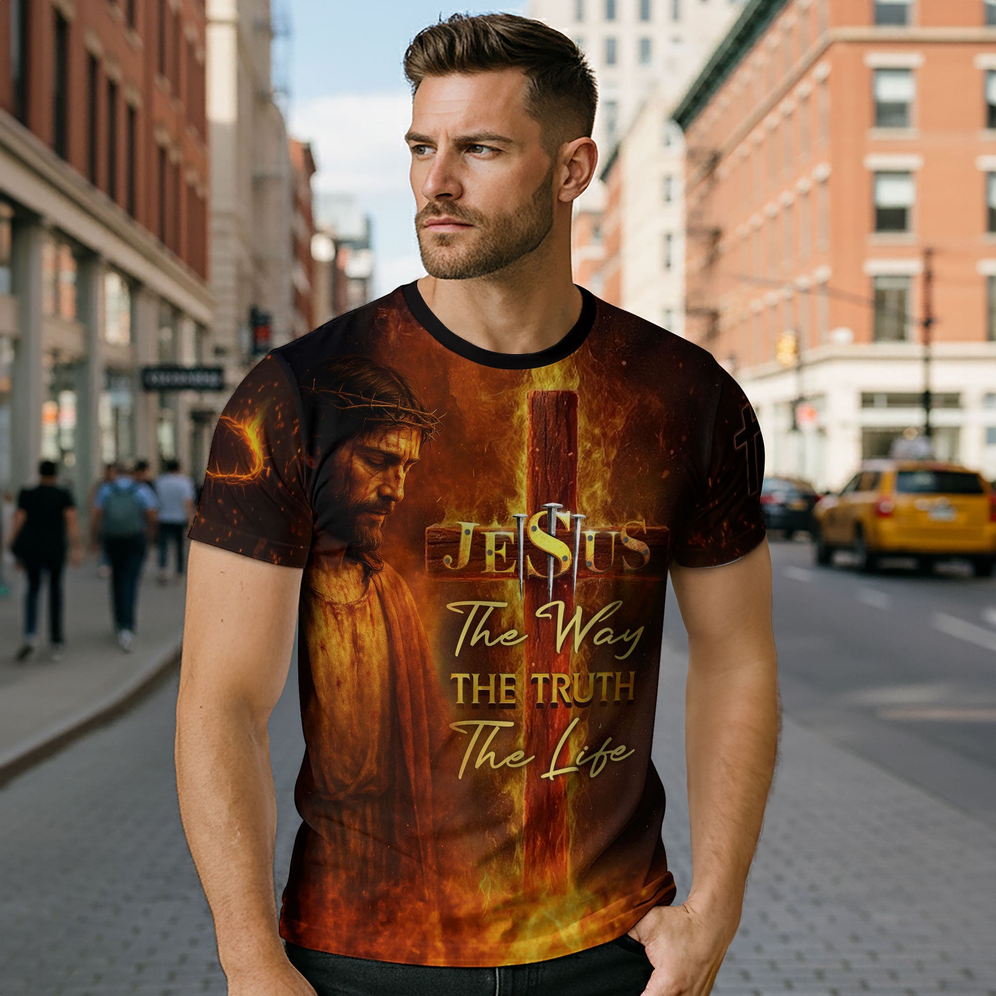 Jesus The Way The Truth The Life Lion Christian T-Shirt