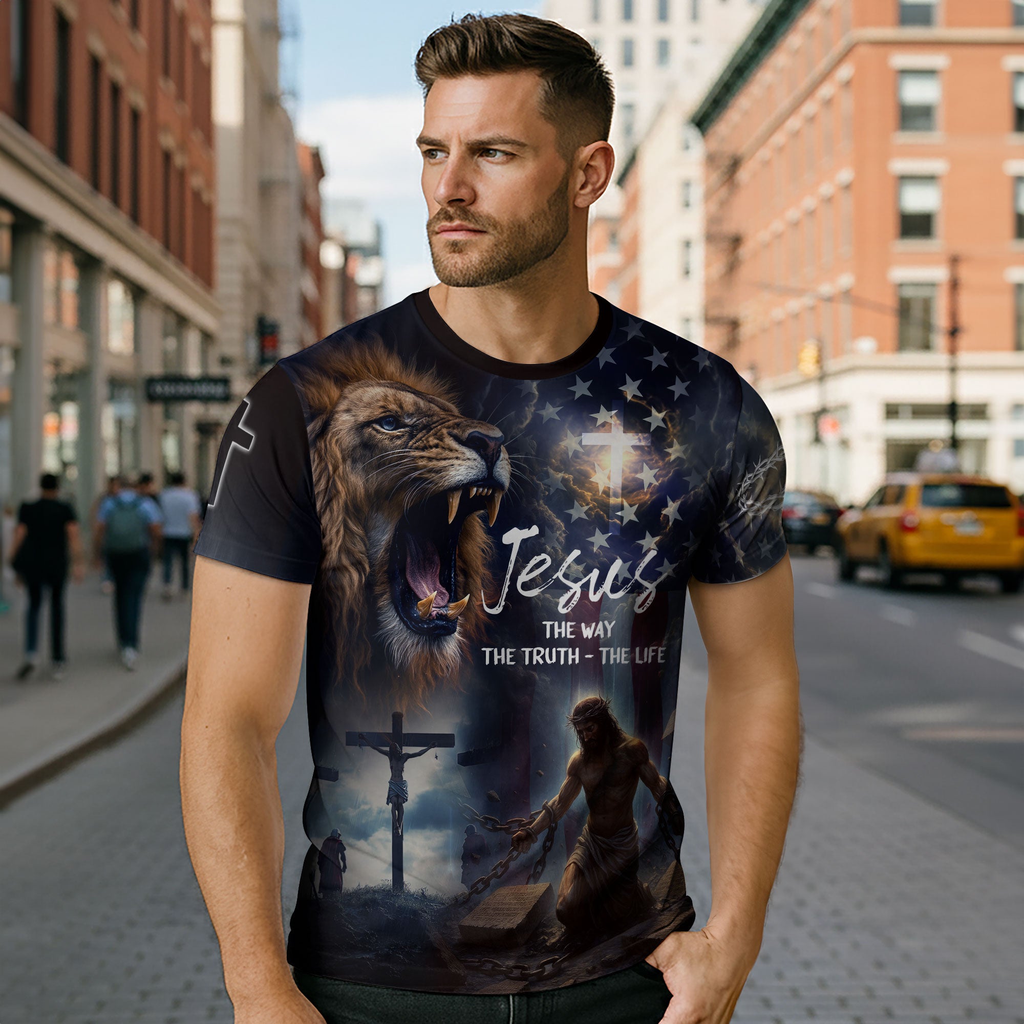 Jesus The Way The Truth The Life Lion Christian Eternal Glory Edition T-Shirt