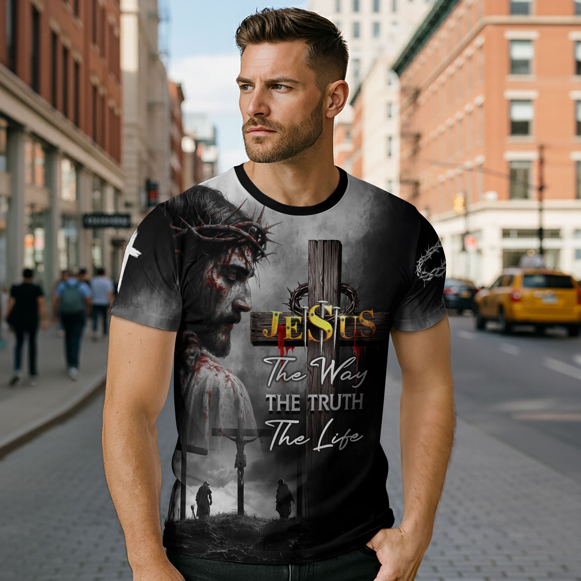 Jesus The Way The Truth The Life Blood Redemption Christian Shirt