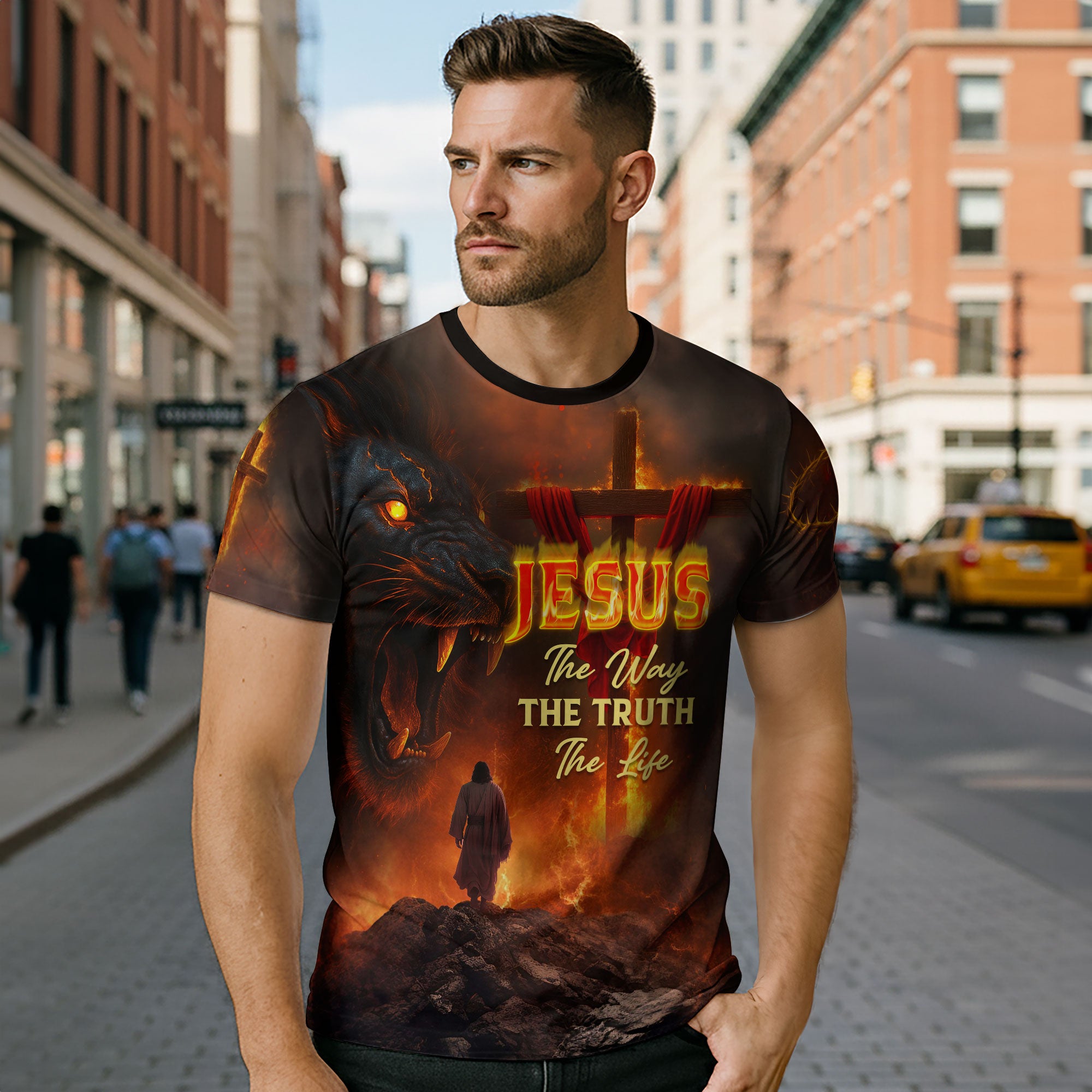 Jesus The Way The Truth The Life Lion of Judah T-Shirt