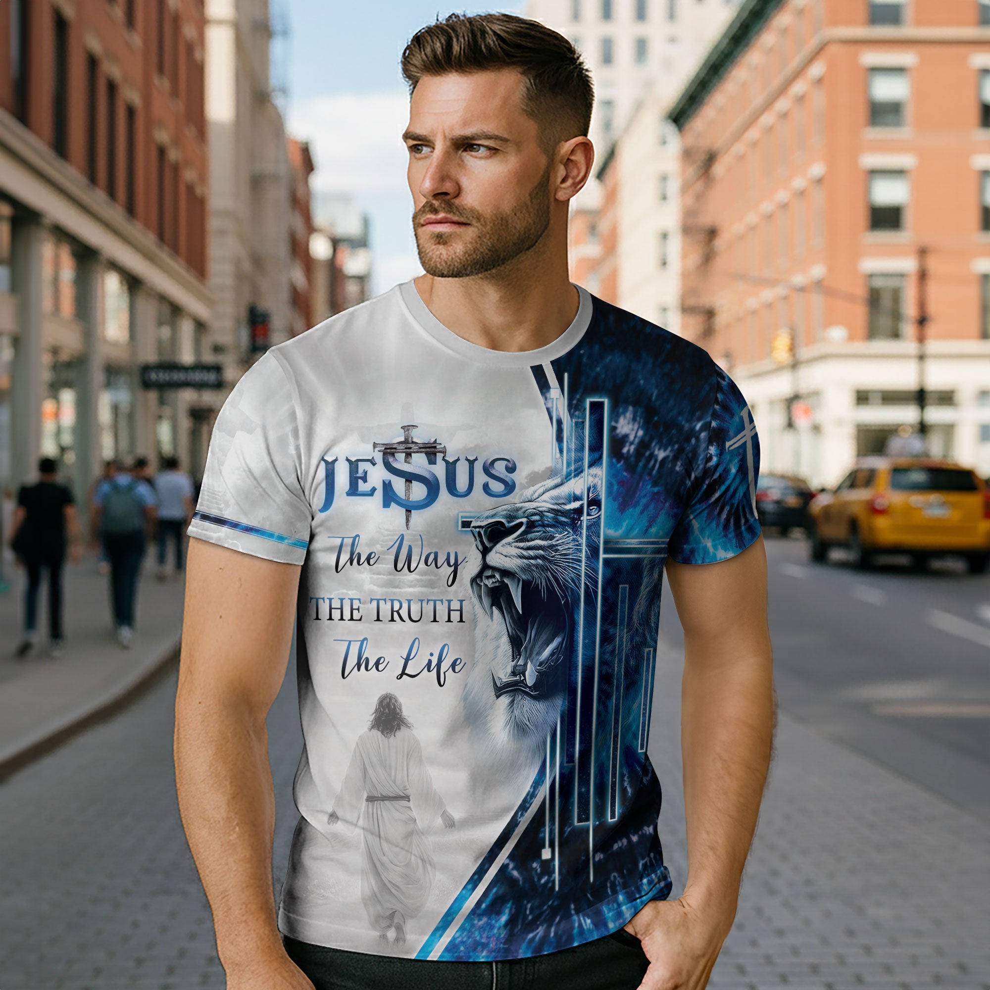 The Way The Truth The Life John 14:6 Roaring Lion T-Shirt