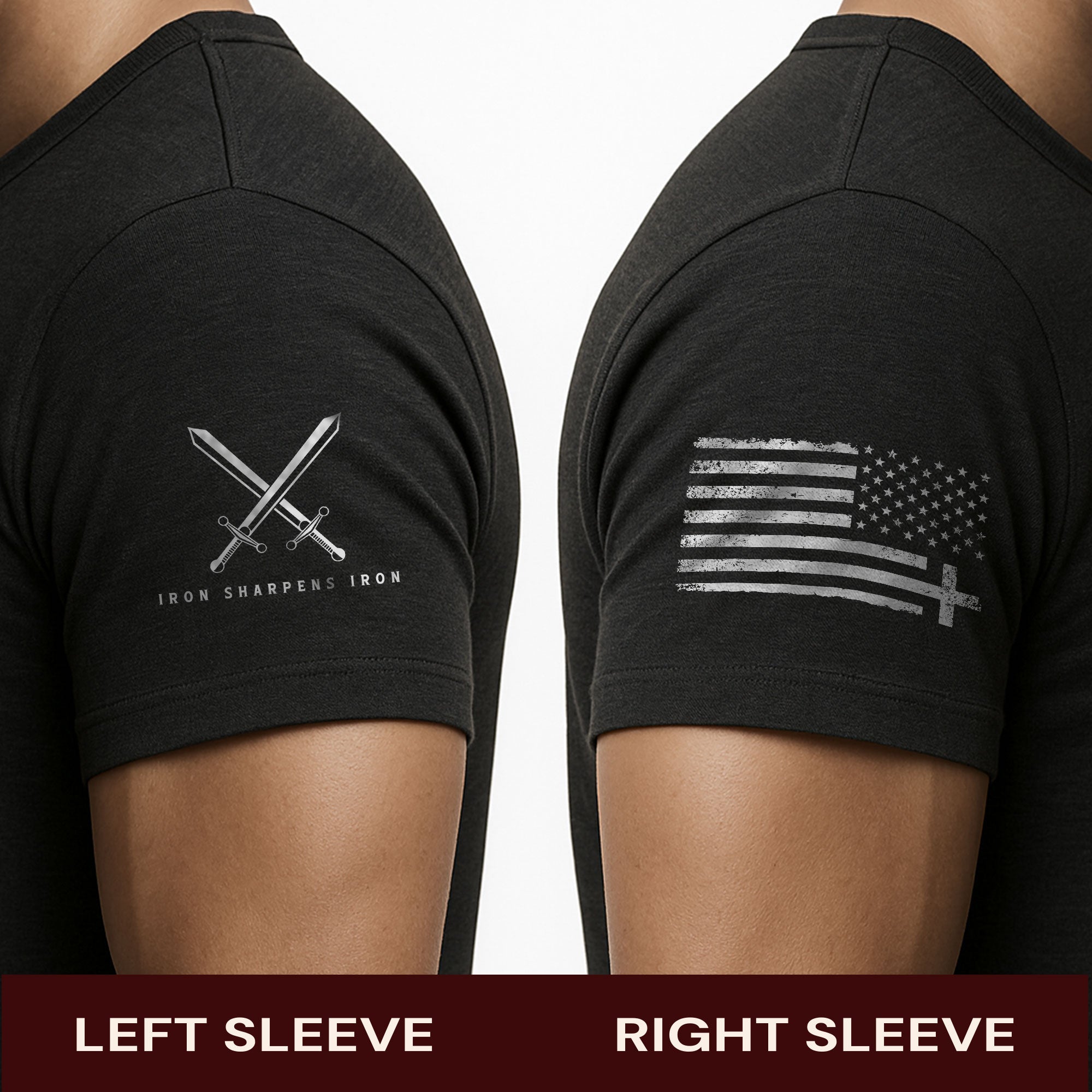 Iron Sharpens Iron Cross Proverbs 27:17 Christian T-Shirt