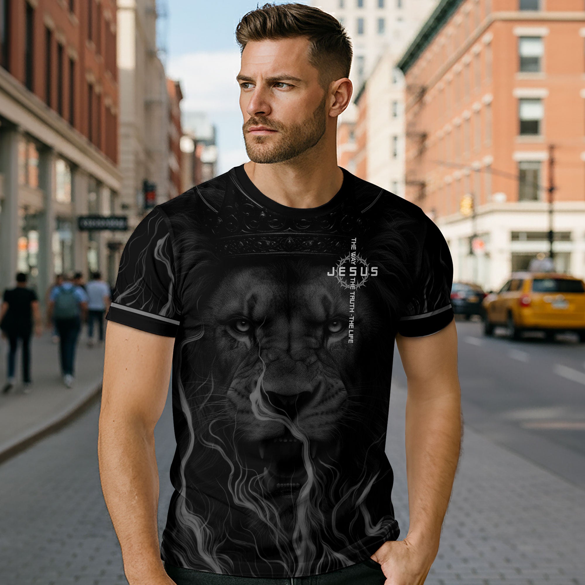 Jesus The Way The Truth The Life Lion of Judah Christian T-Shirt