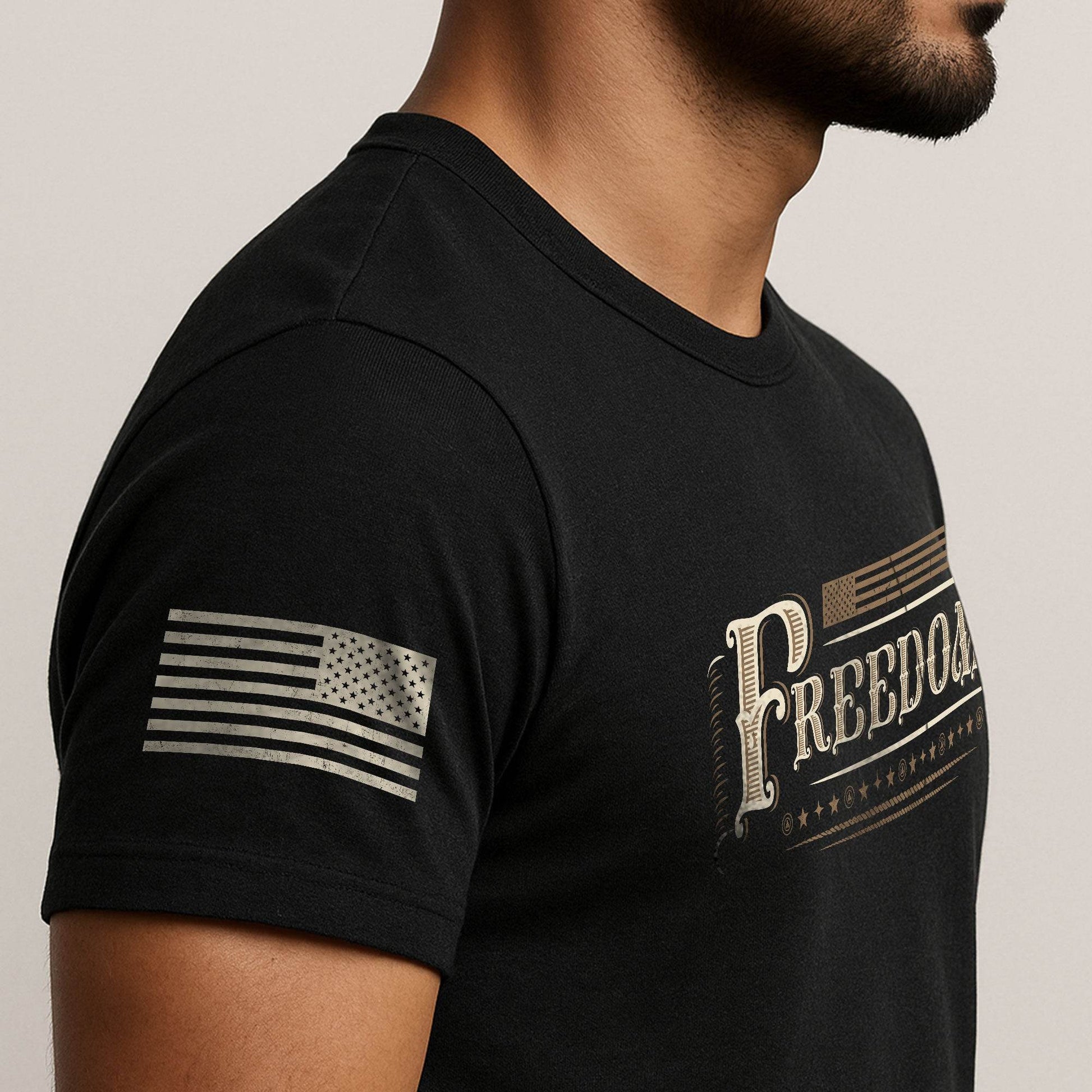 Vintage 'Freedom' Script T-Shirt - Rust Field Wear