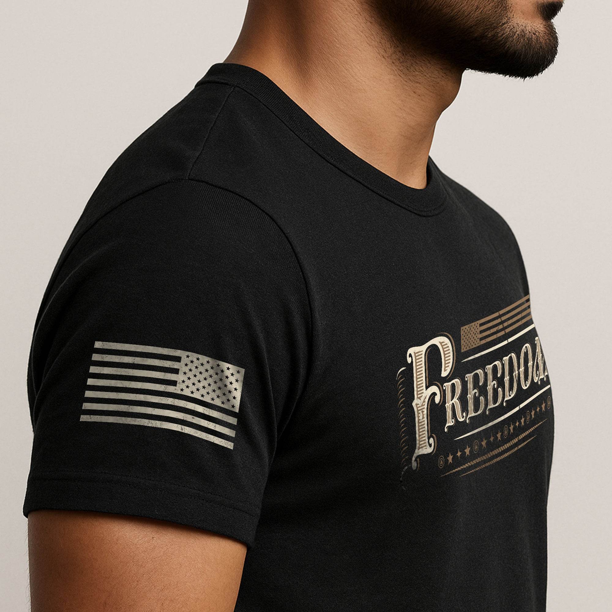 Vintage 'Freedom' Script T-Shirt - Rust Field Wear