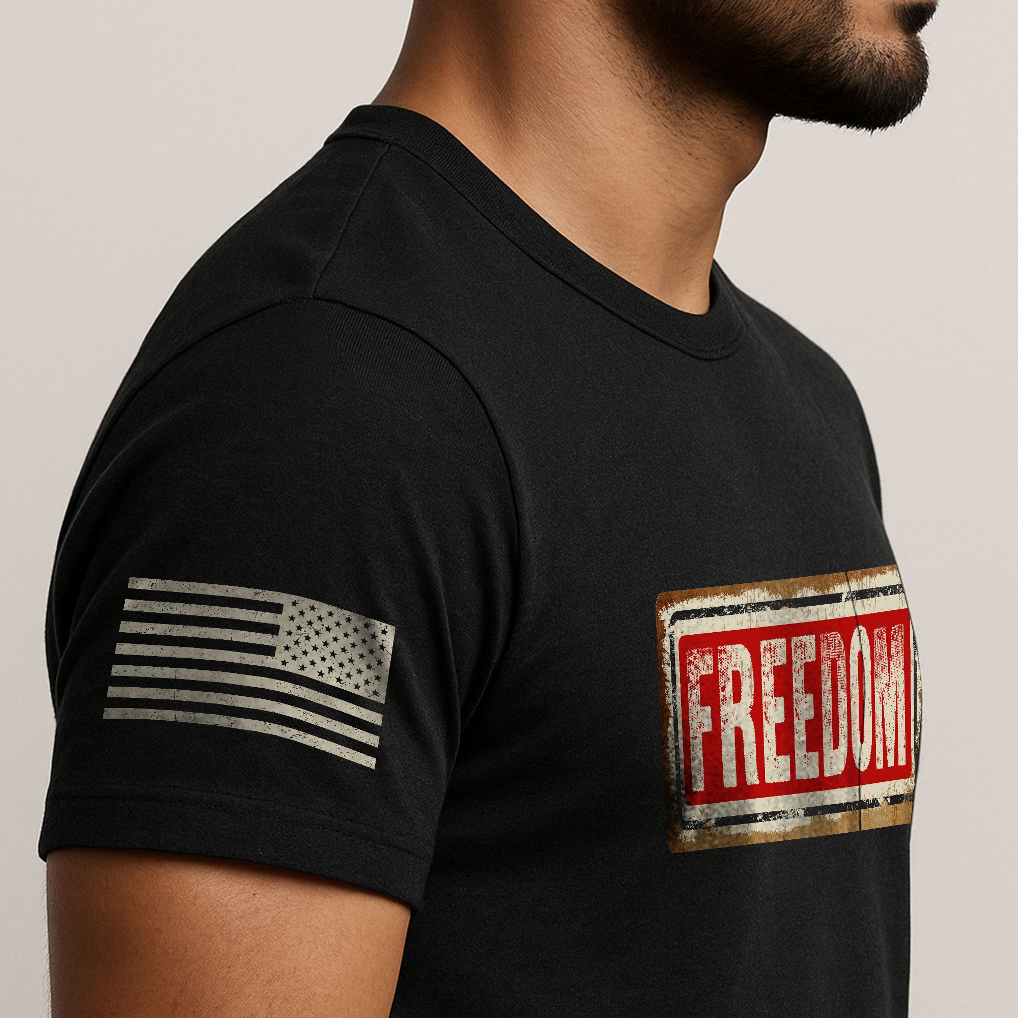 Freedom Sign Patriotic Tribute T-Shirt