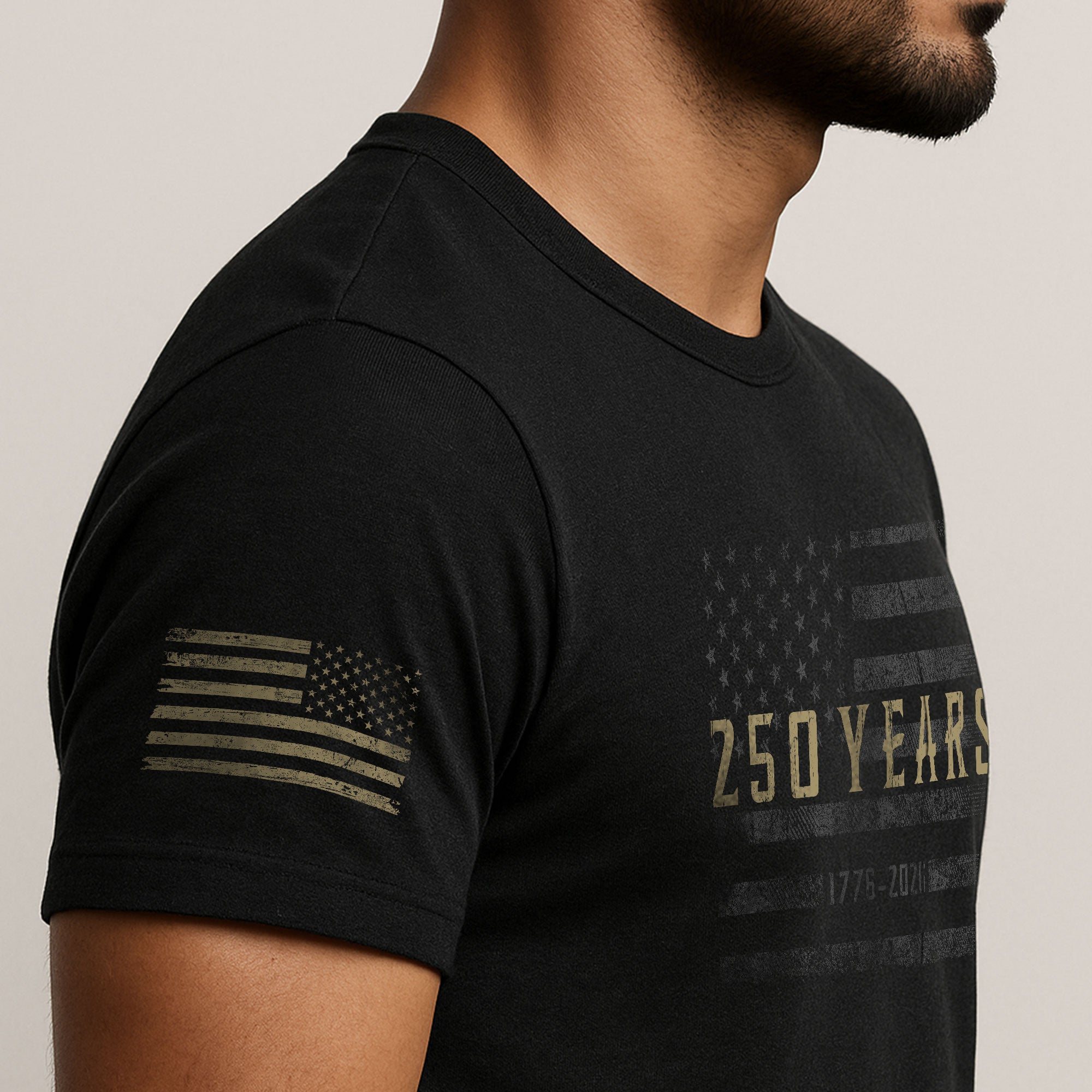 250 Years American Freedom T-Shirt – Minimal USA Flag 1776–2026 Tee