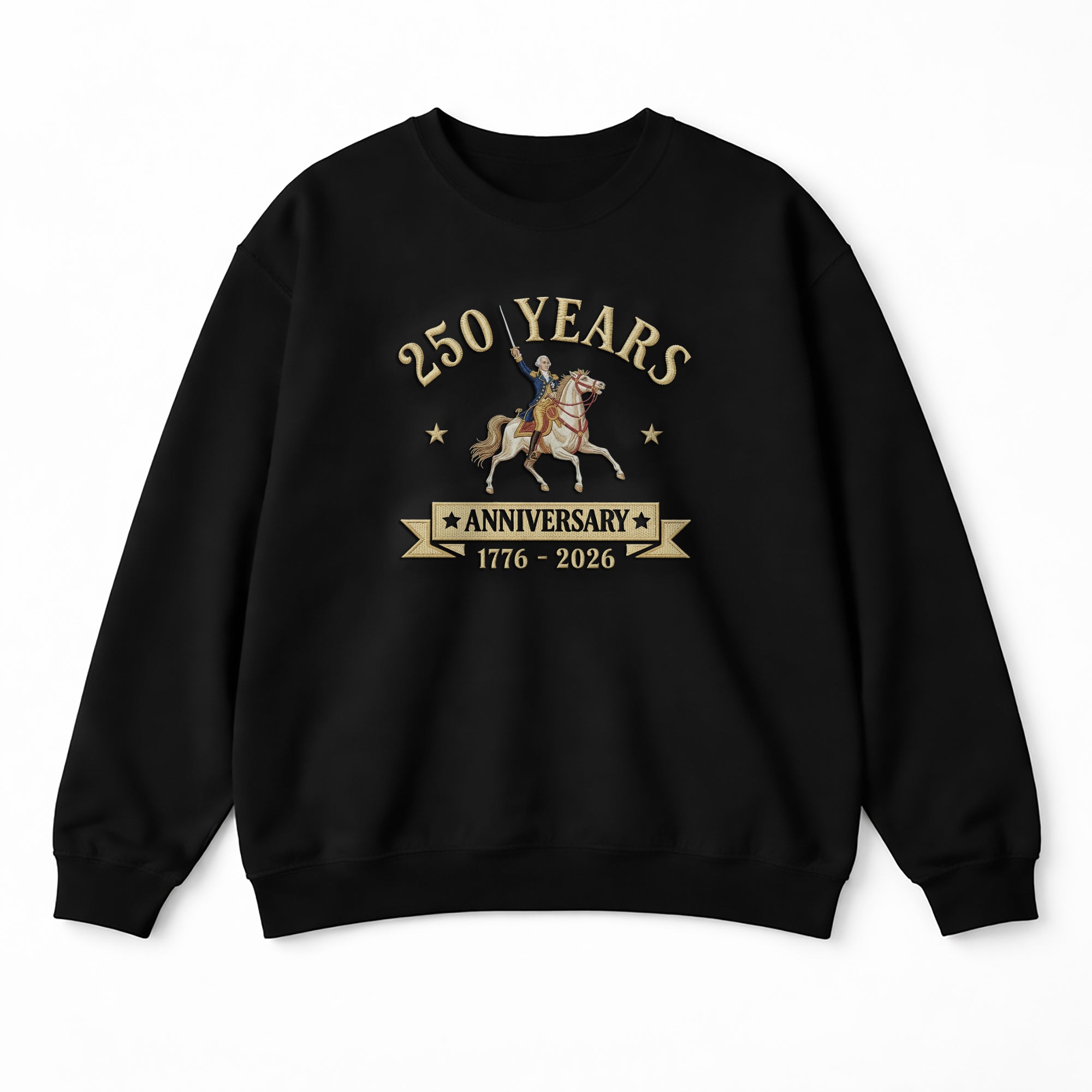 Embroidered American Semiquincentennial 250th Anniversary 250 Years Sweatshirt 1776-2026 Patriotic Pride
