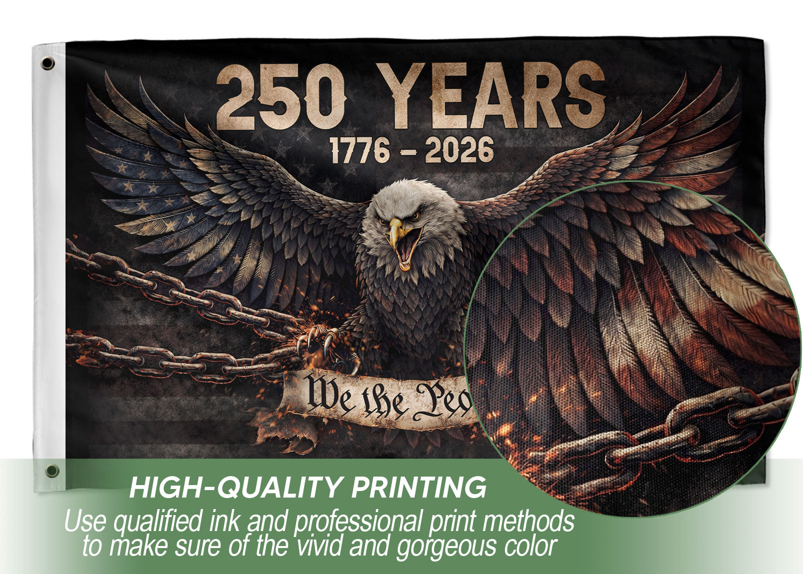 American Freedom Garden Flag 1776–2026 We The People Patriotic Yard Decor