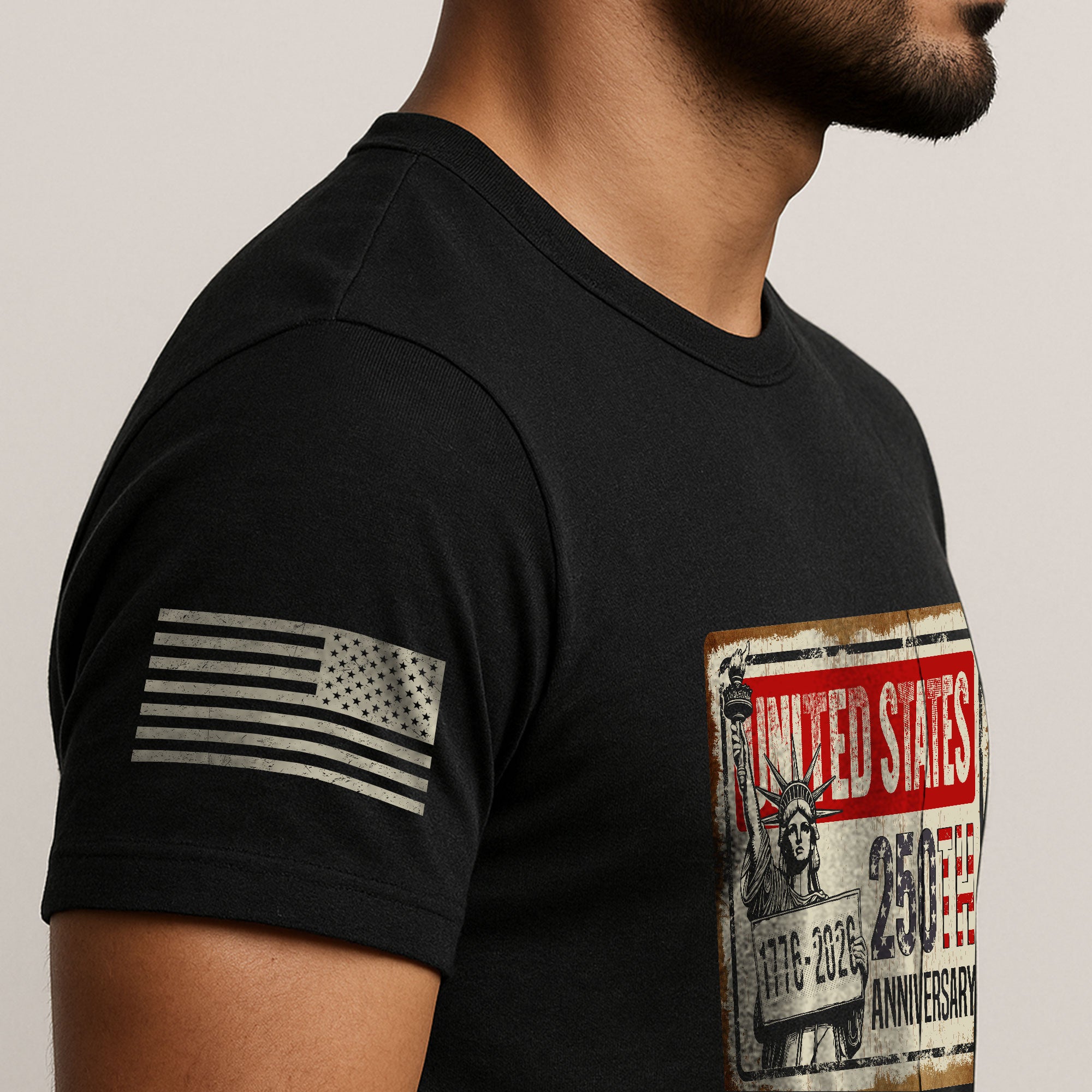 United States 250th Anniversary 250 Years Vintage Sign Shirt Lady Liberty Patriotic