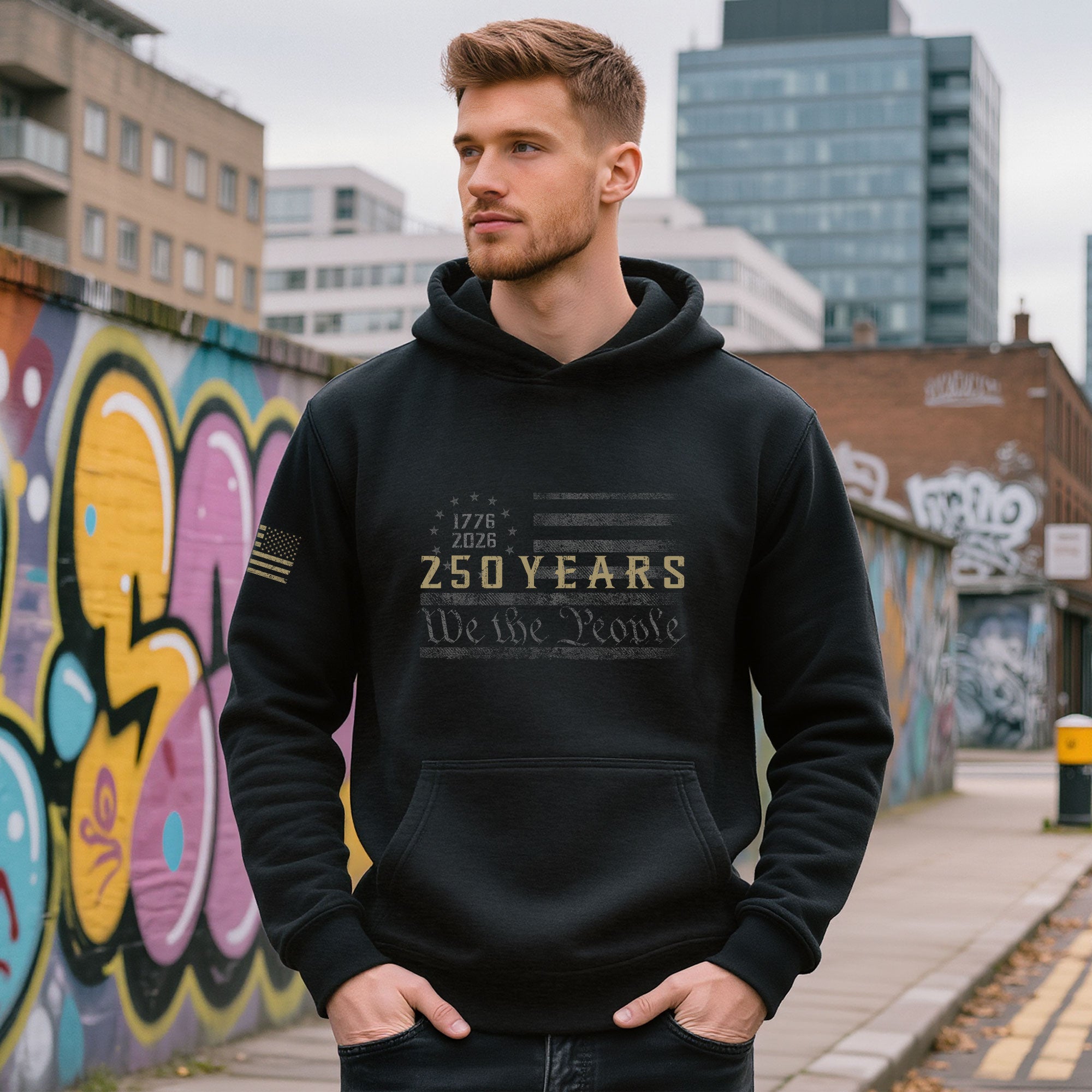 USA 250th Anniversary Semiquincentennial 250 Years Hoodie 1776-2026 We The People Patriotic Flag Heritage