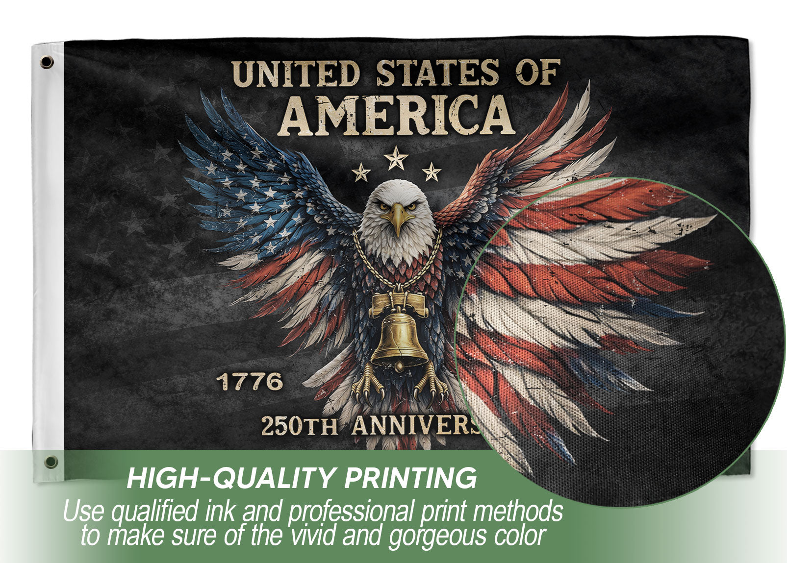 USA 250 Years Flag Decor – 250th Anniversary Double-Sided House Flag 1776–2026