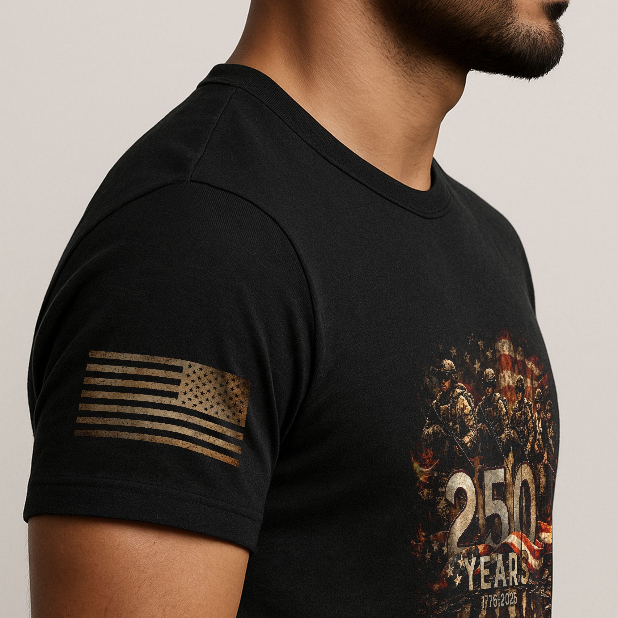 USA 250th Anniversary Semiquincentennial 250 Years Shirt 1776-2026 Brothers in Arms Patriotic Soldier Heritage