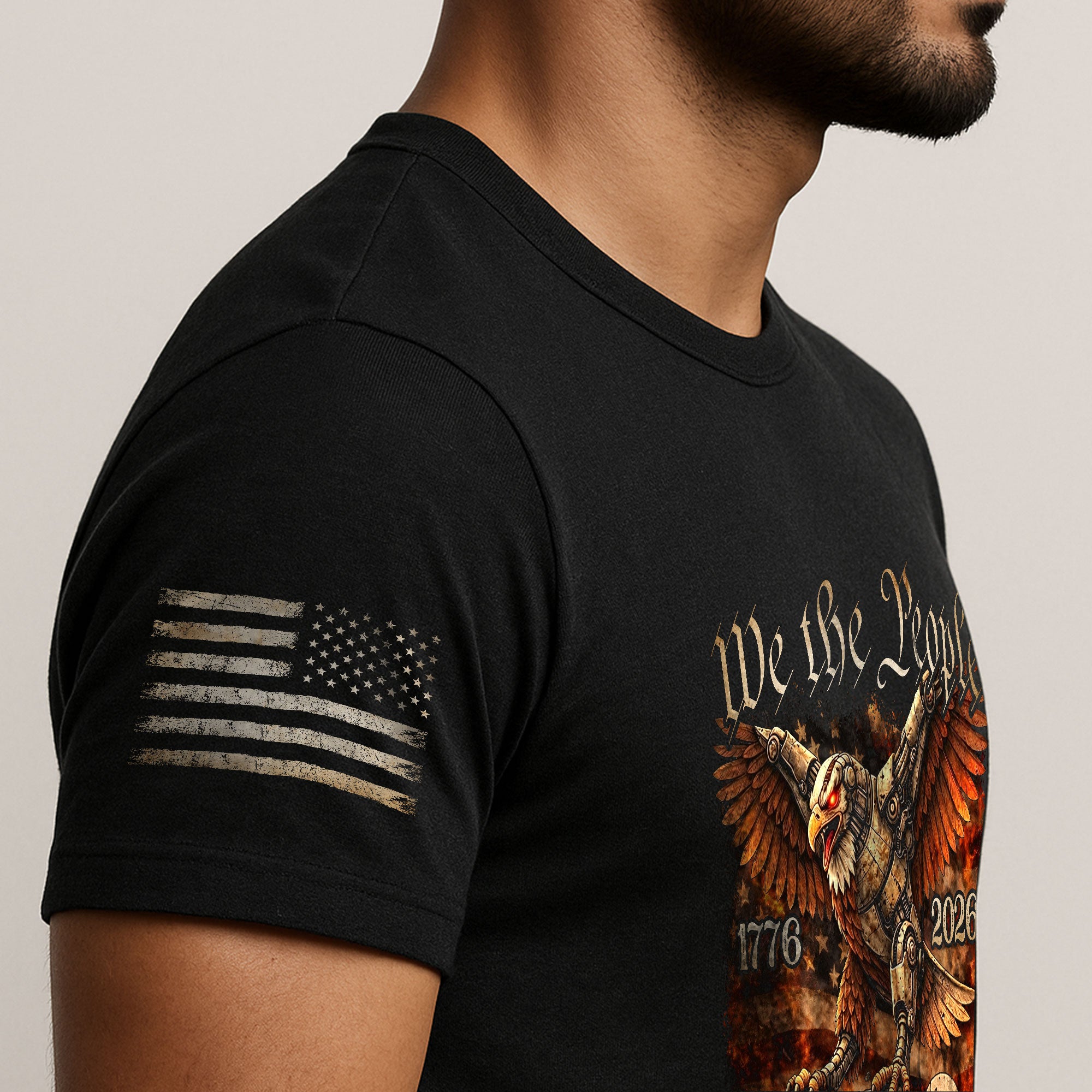 USA 250th Anniversary Semiquincentennial 250 Years Shirt 1776-2026 Mechanical Eagle We The People Mental Strength Patriotic