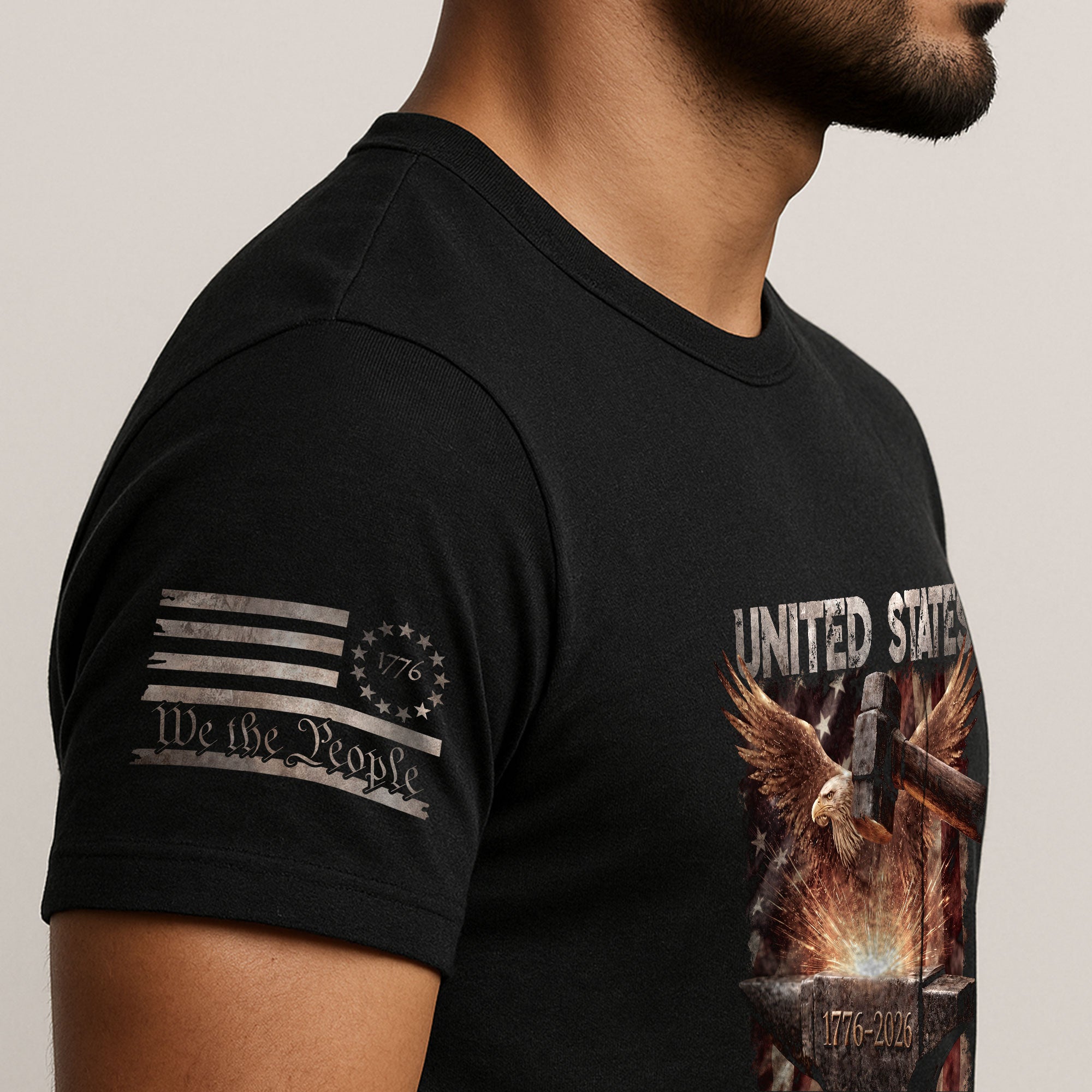 United States 250th Anniversary Semiquincentennial 250 Years Shirt 1776-2026 We The People Forged in Liberty Eagle Anvil