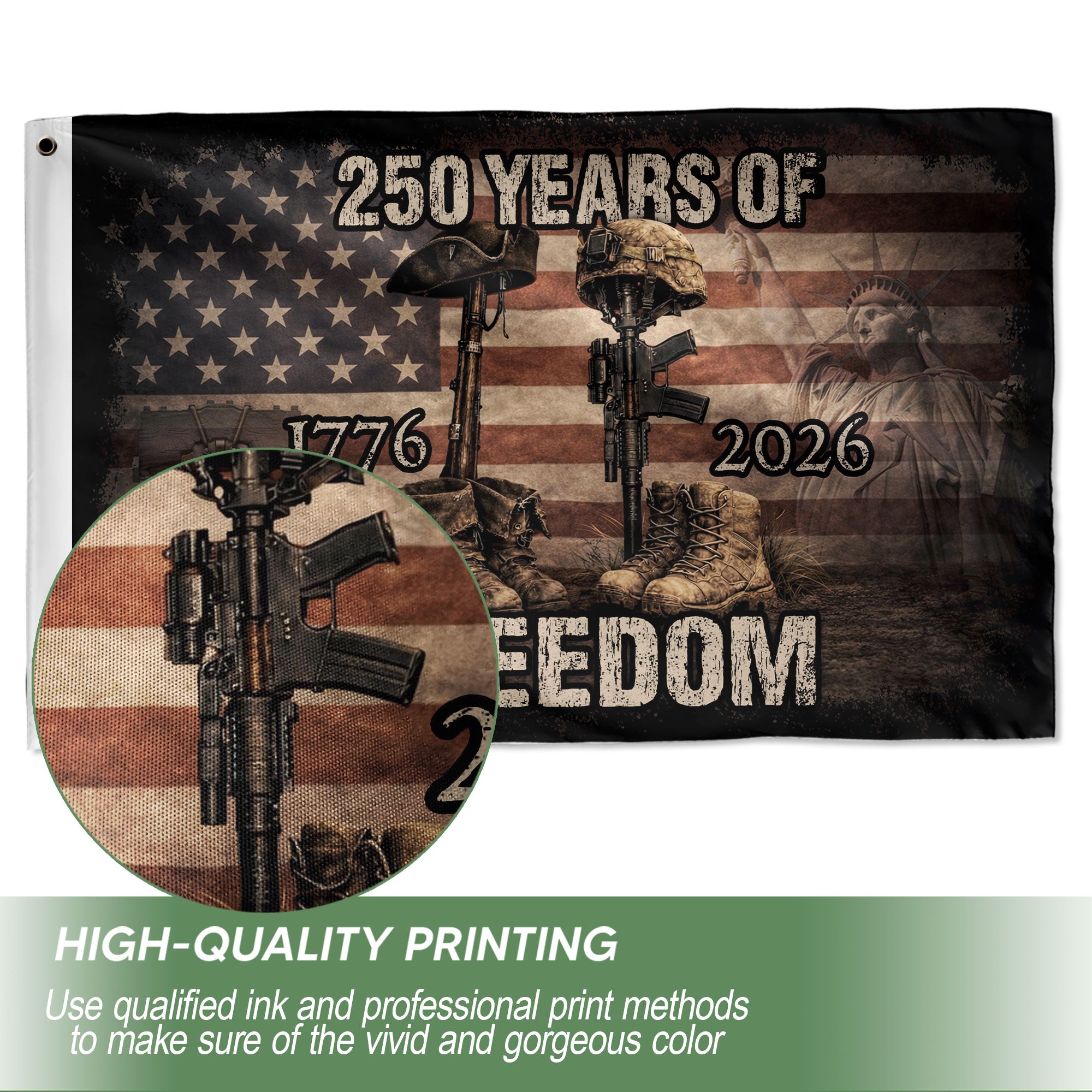 United States 250th Semiquincentennial Anniversary Flag 1776–2026, American Heritage Patriotic Banner