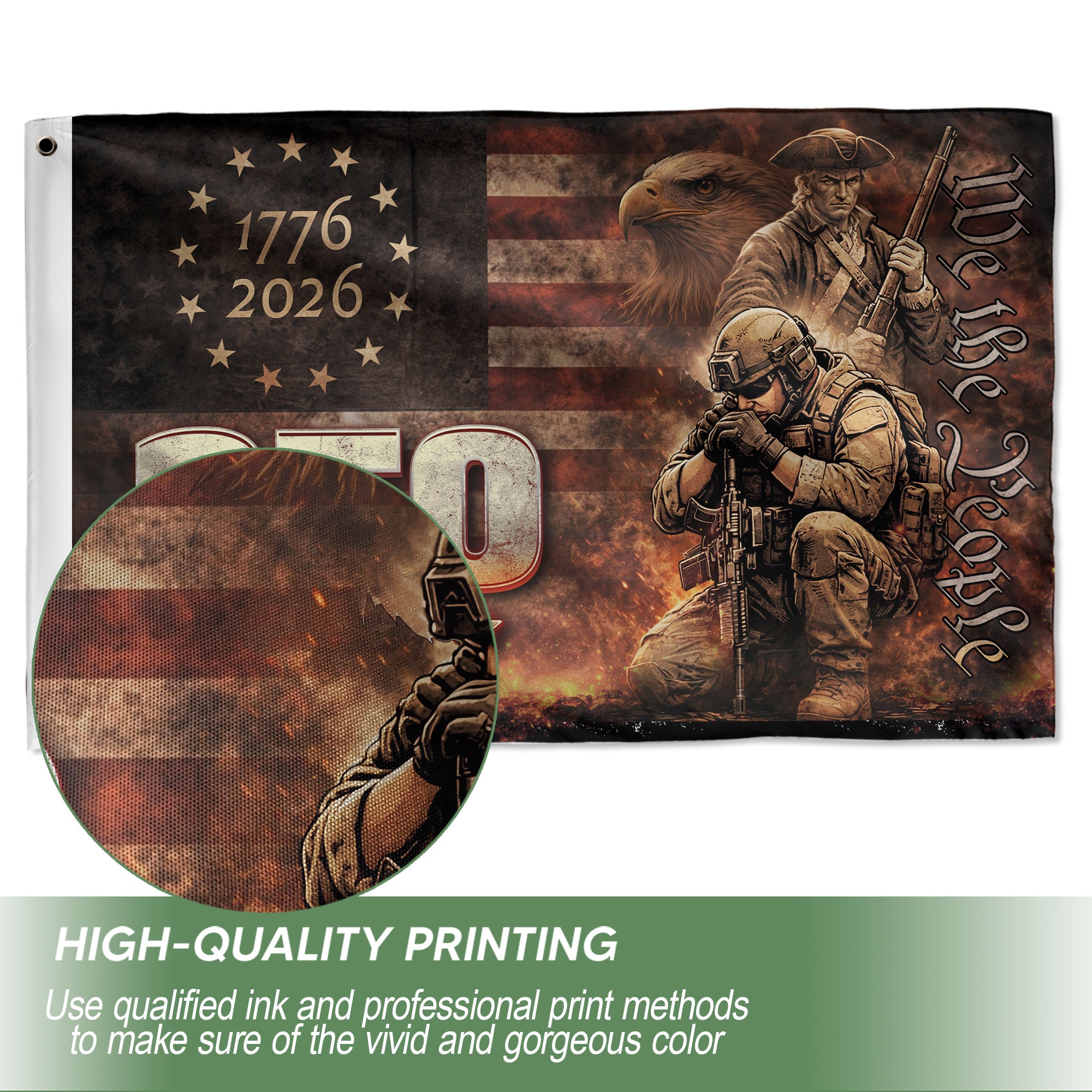 American Eagle 250th Semiquincentennial Flag 1776–2026, United States Patriotic Heritage Flag