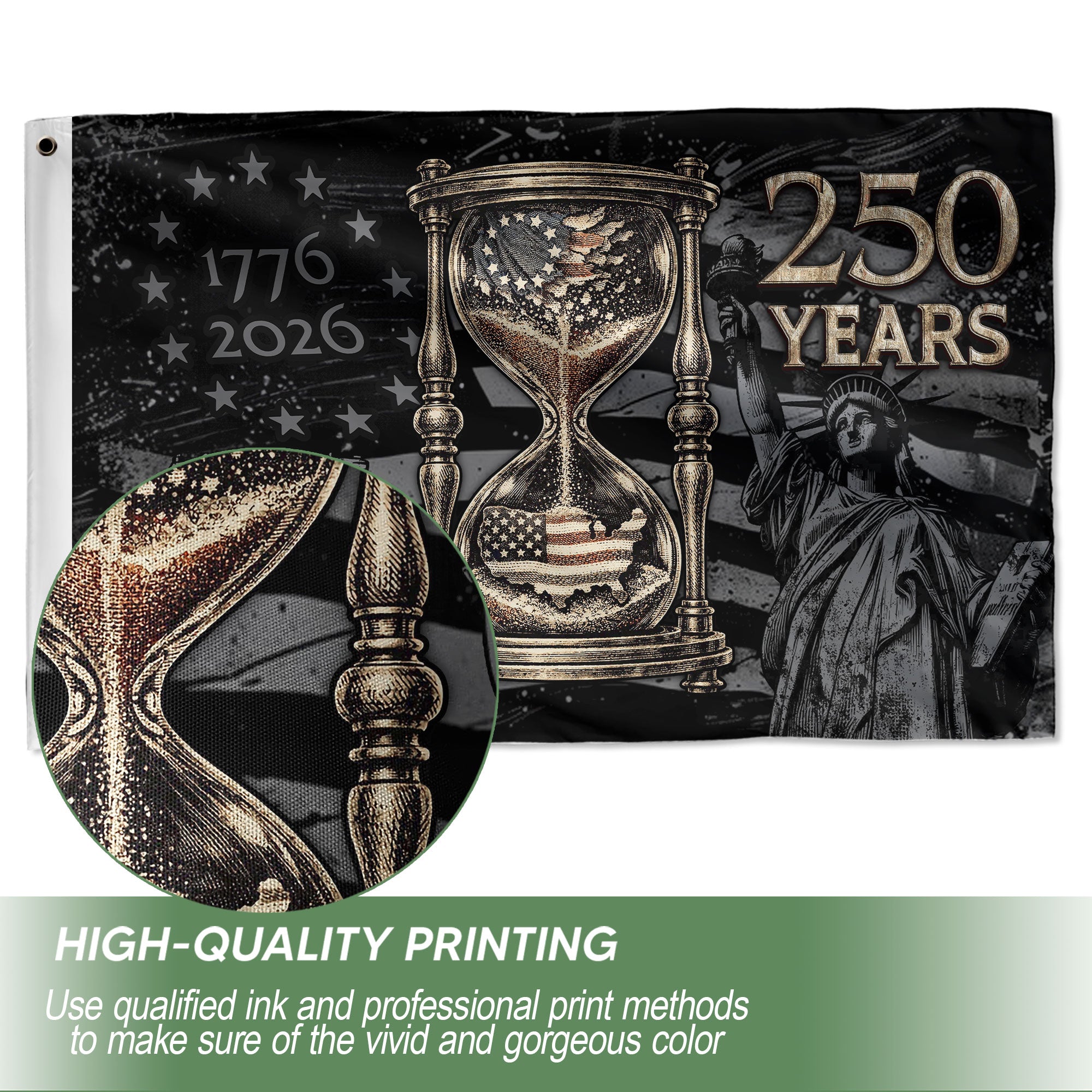 United States 250 Years Anniversary Flag 1776–2026, American Eagle Patriotic Heritage Flag