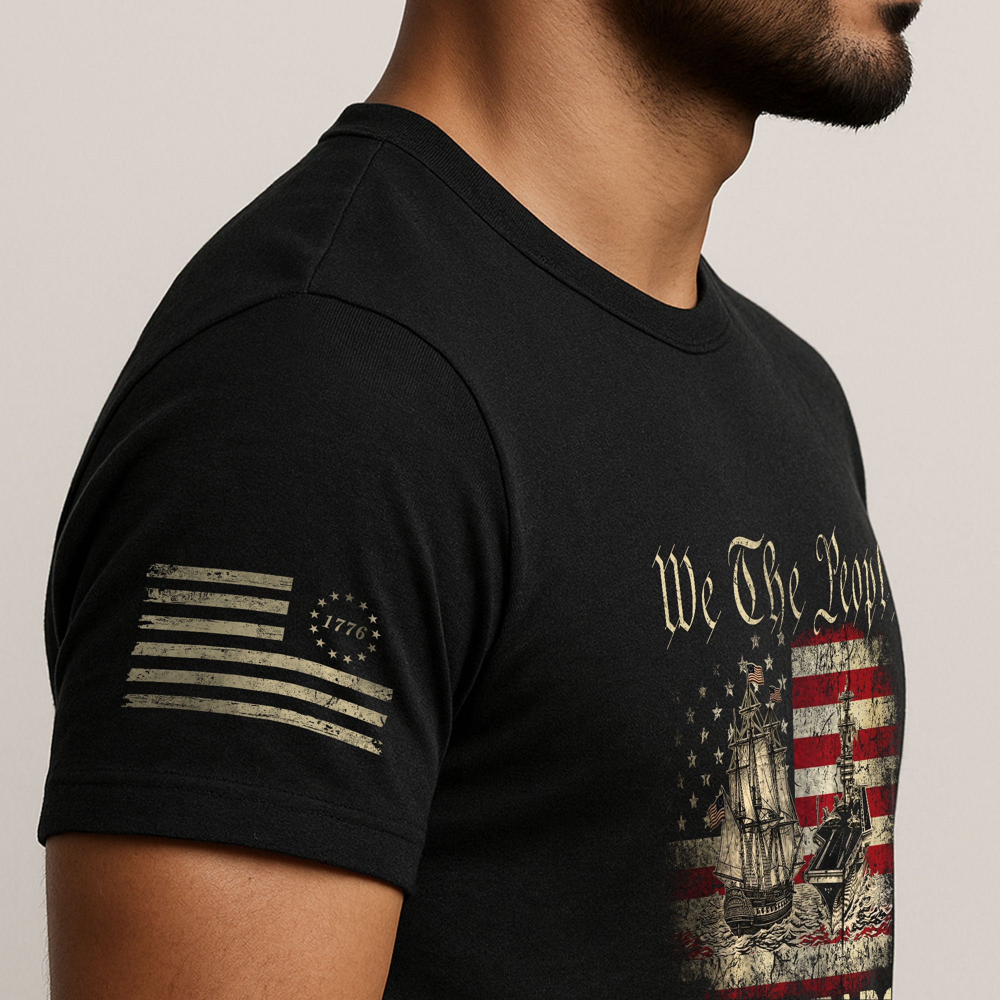 USA 250th Anniversary Shirt 250 Years Semiquincentennial 1776-2026 We The People Navy Battleship Patriotic