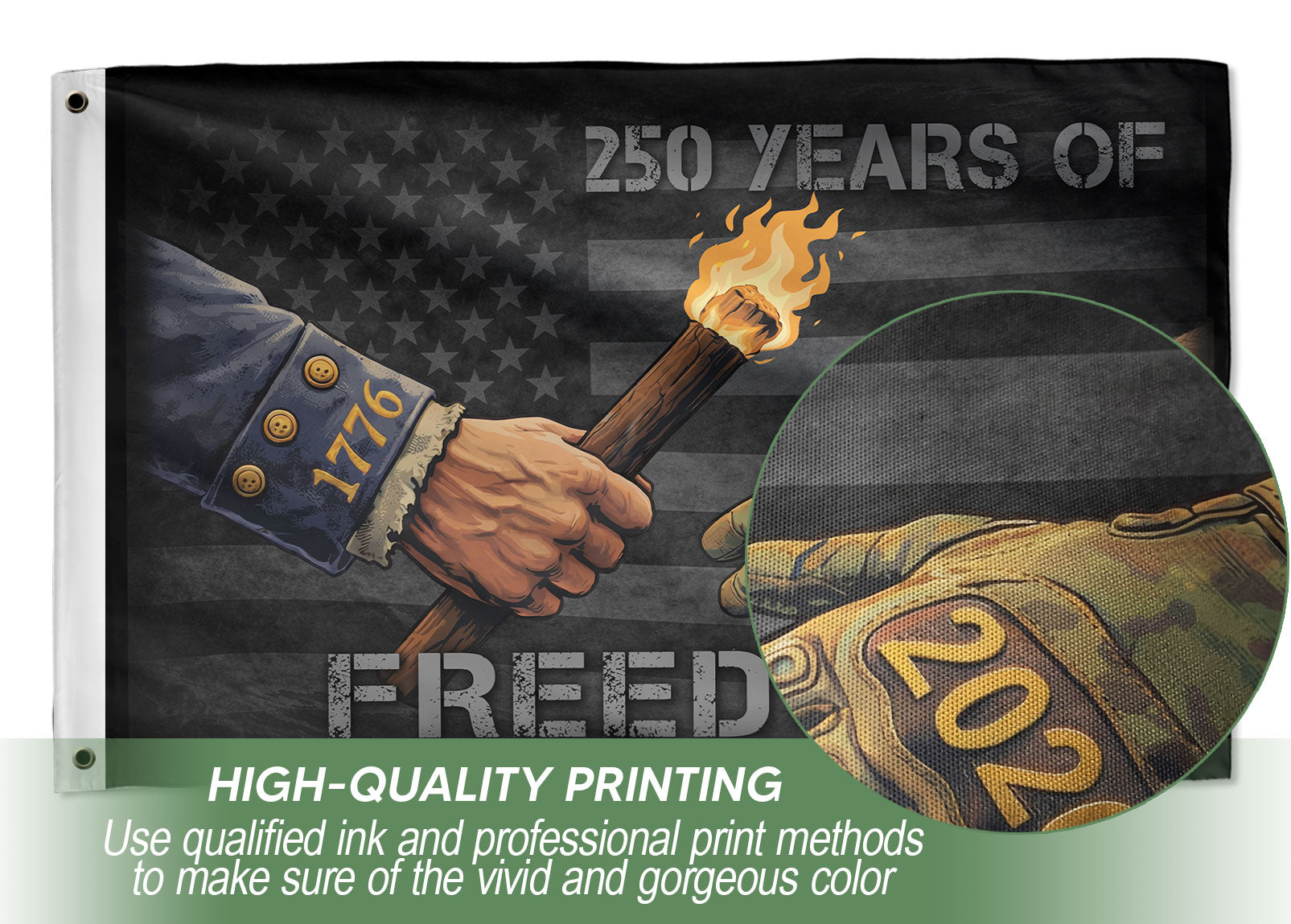 USA 250th Anniversary Garden Flag 250 Years of Freedom 1776-2026 Past Present Legacy Patriotic Heritage