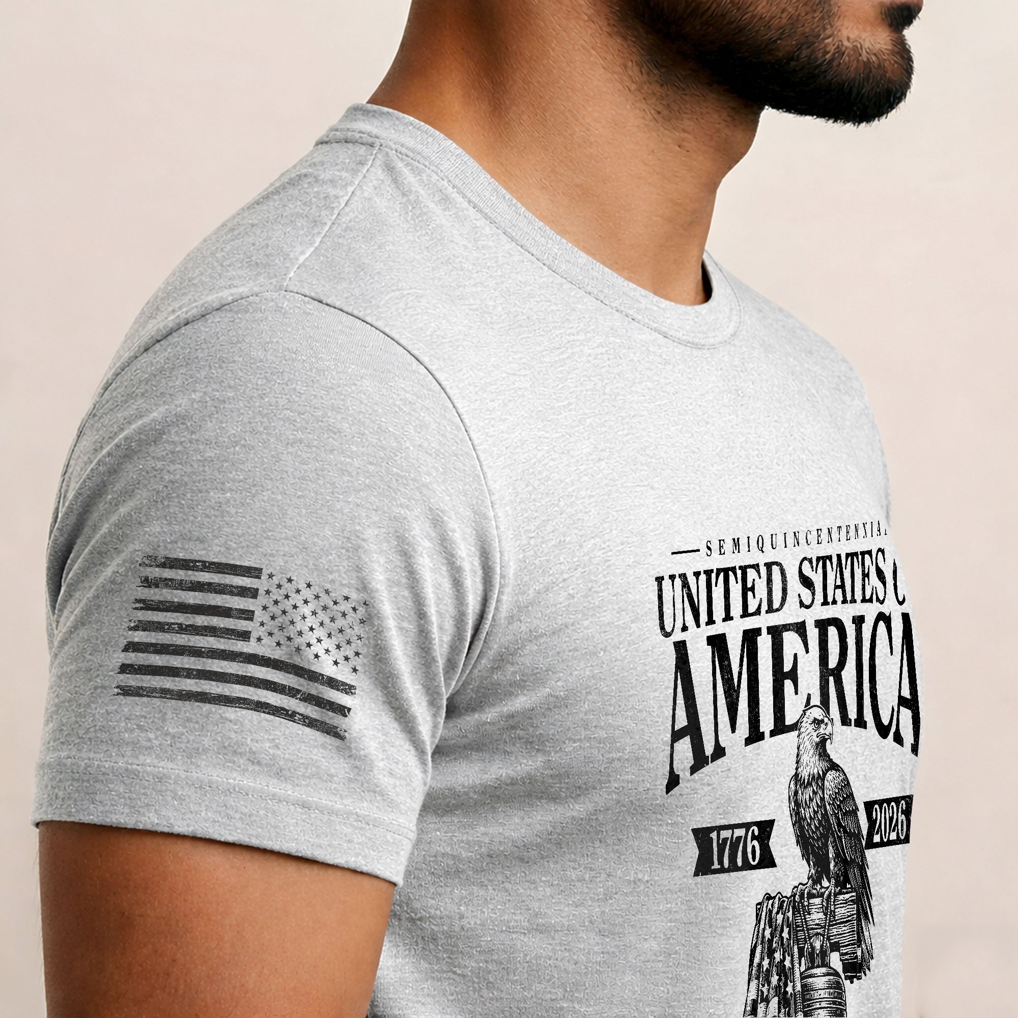 USA 250th Anniversary Shirt Men’s Vintage 250 Years 1776-2026 Patriotic Liberty Bell Eagle Tee
