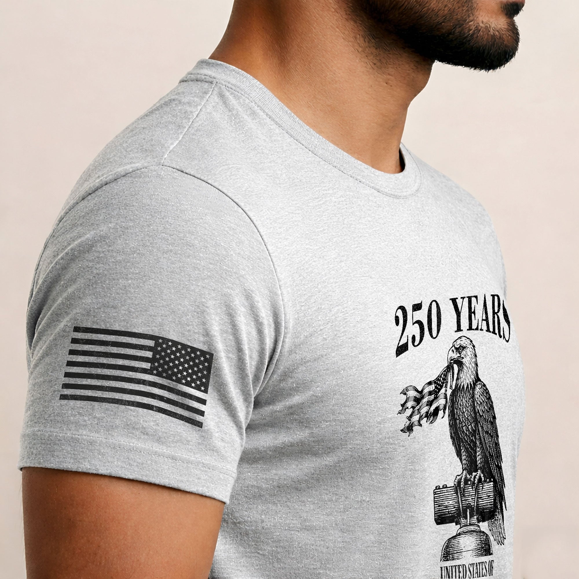 USA 250th Anniversary Shirt 250 Years 1776-2026 Men’s Patriotic Eagle American Flag Celebration Tee