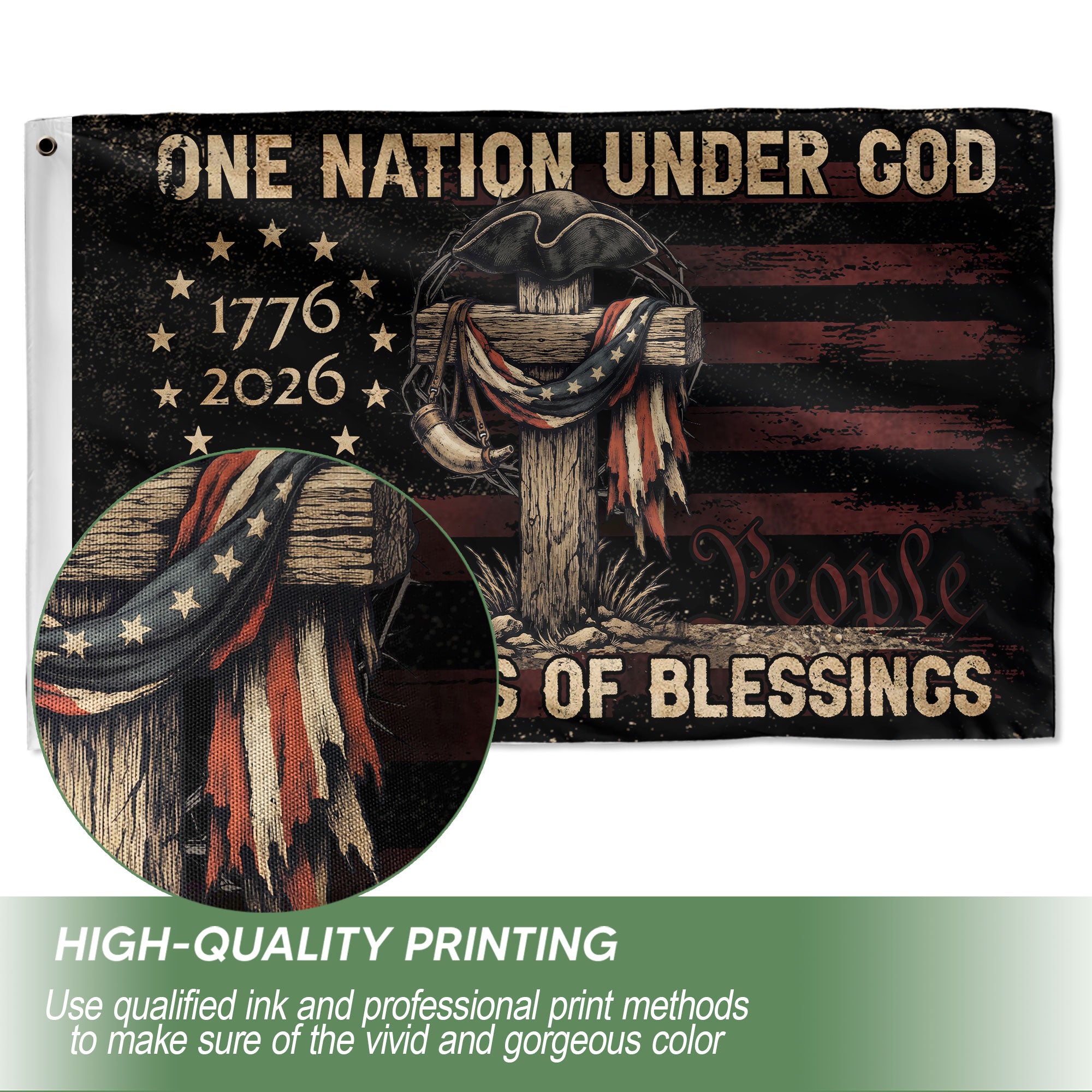 Patriotic Christian Outdoor Flag USA Celebration