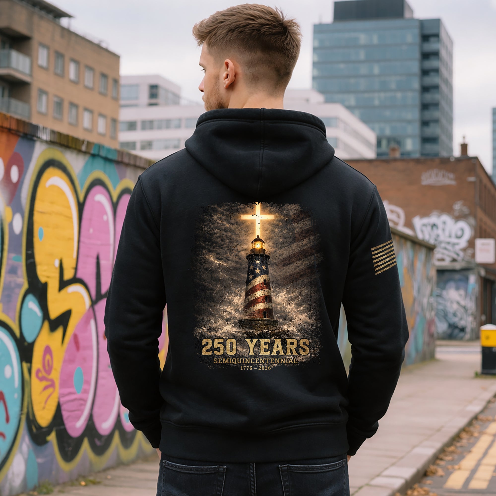 America 250 Years Christian Freedom Hoodie 1776–2026 Patriotic Celebration