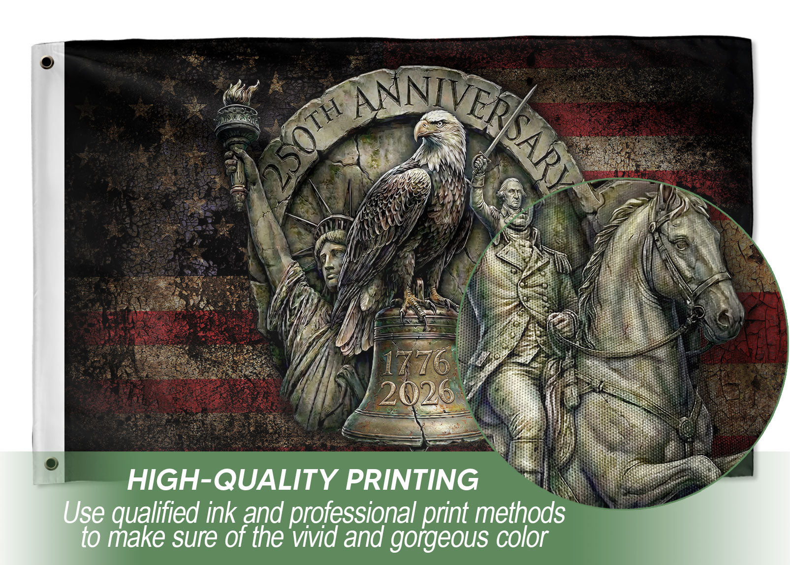 USA 250th Anniversary Eagle Flag 1776–2026 – Patriotic American Heritage Garden & Outdoor Flag