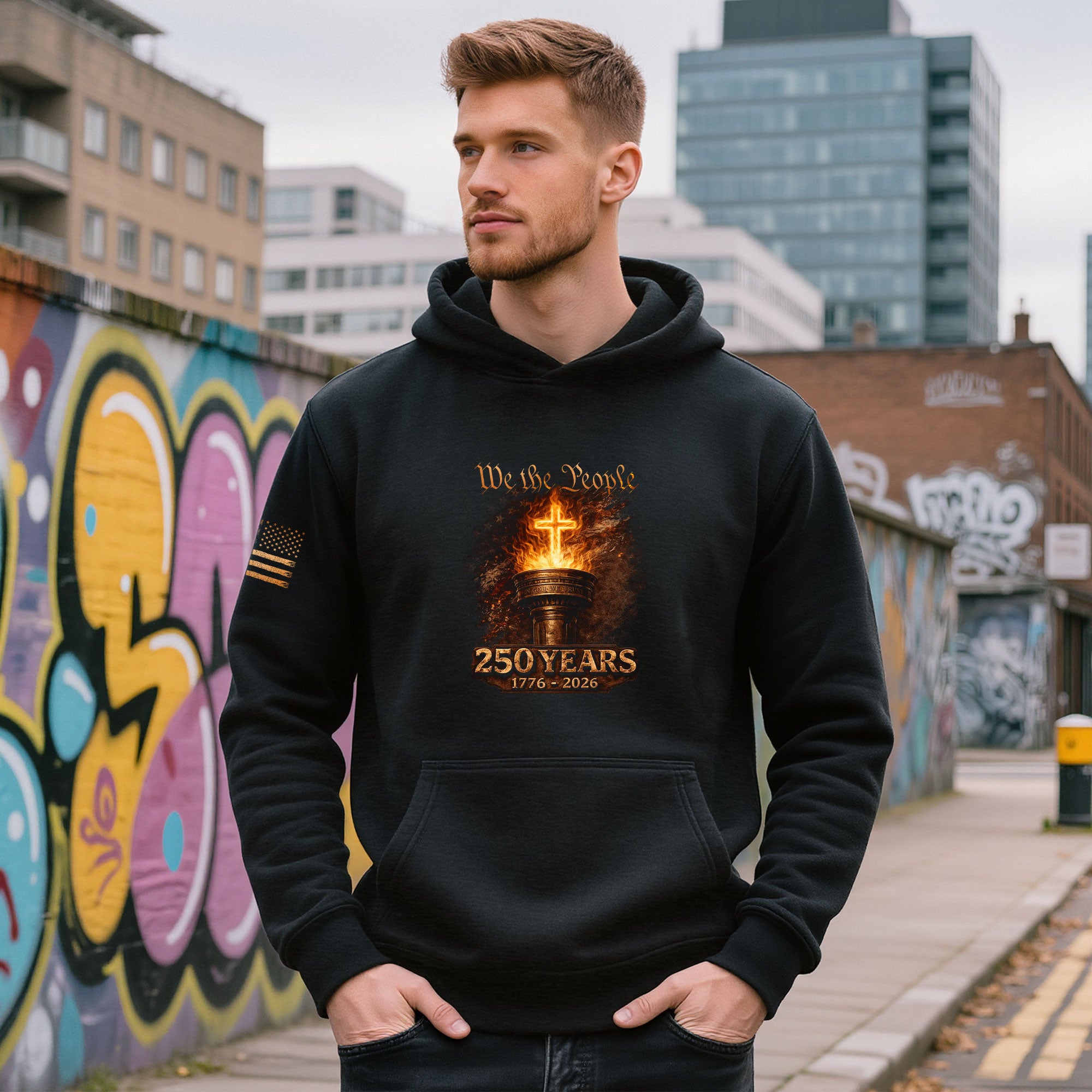 Faith Over Freedom USA Hoodie Semiquincentennial 1776–2026 Gift