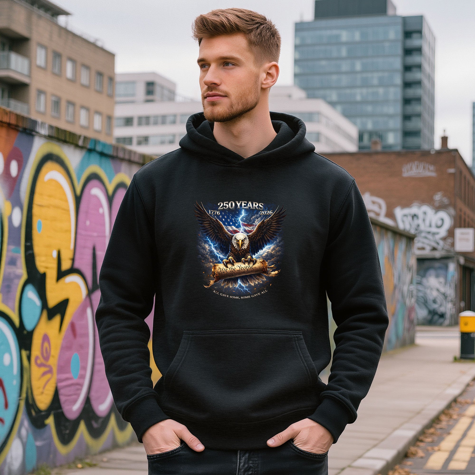 Semiquincentennial Patriotic Tribute Hoodie – 250 Years 1776–2026 We The People Design