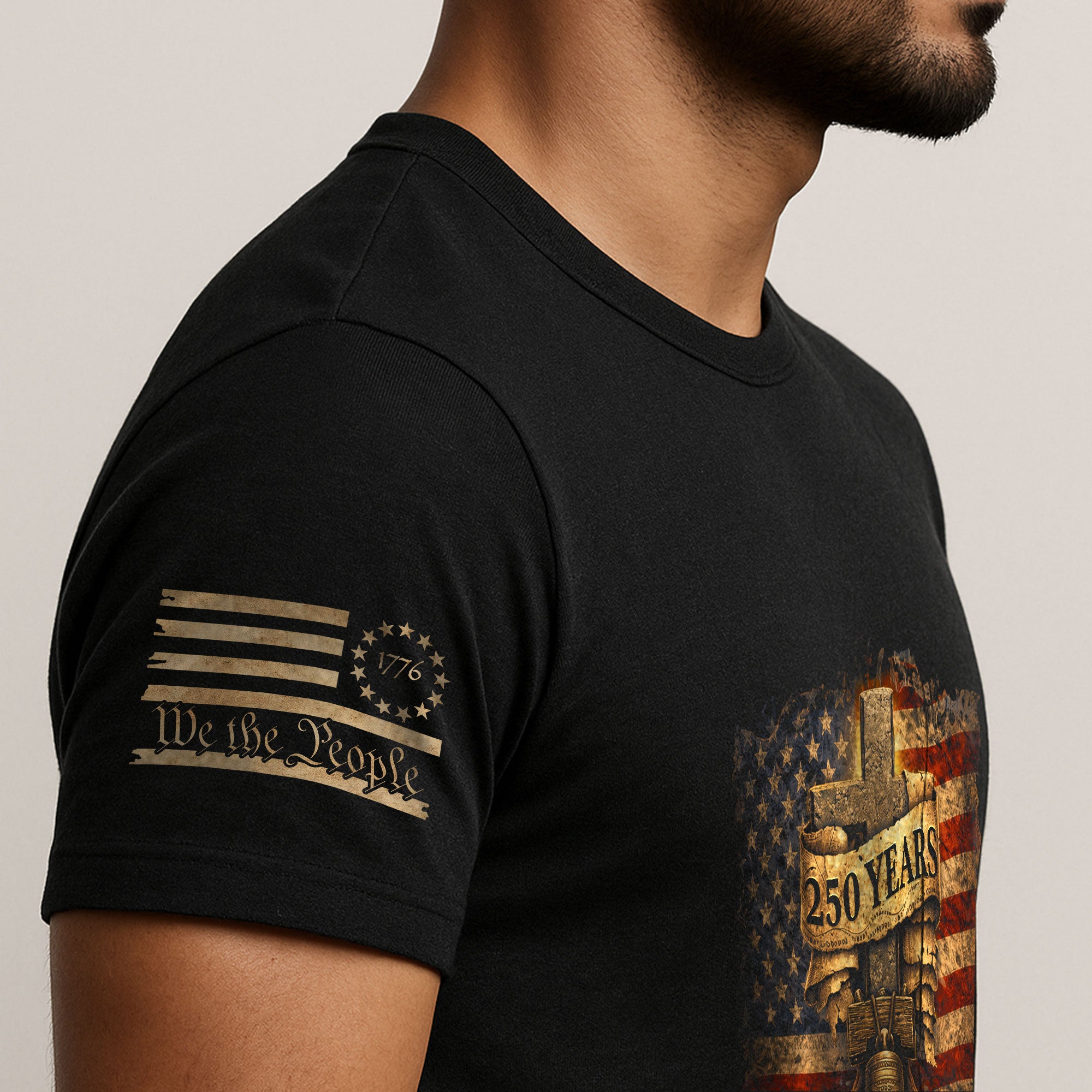 America 250th Anniversary T-Shirt - 1776-2026 Faith and Freedom, Patriotic USA 250 Years Birthday Tee