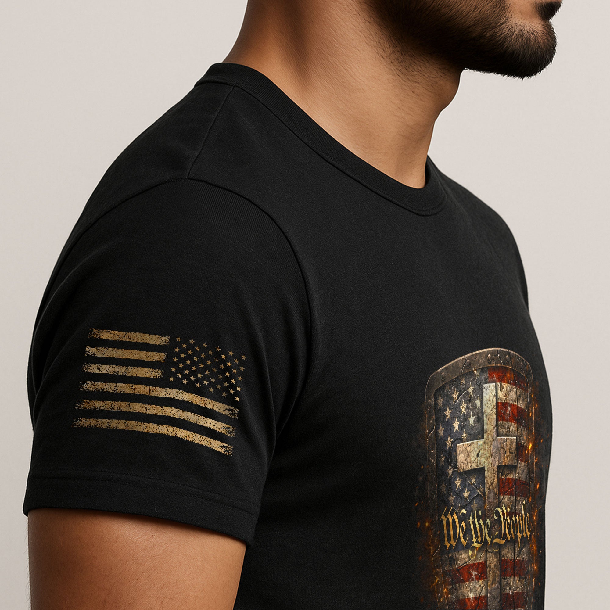 America 250th Anniversary T-Shirt - 1776-2026 We the People Shield Tee, 250 Years Faith and Freedom Patriotic Shirt