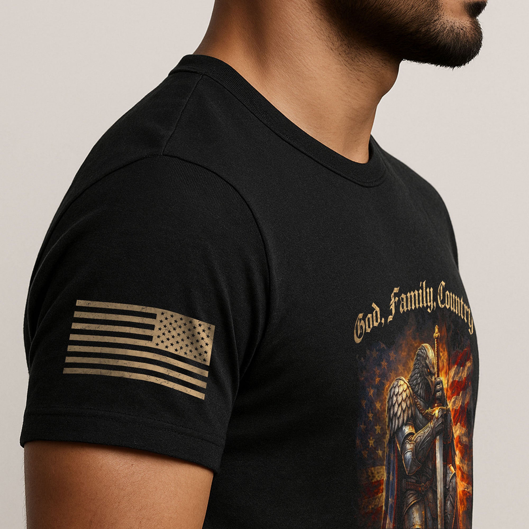 USA 250th Anniversary T-Shirt 1776-2026 – God Family Country Eagle Knight Warrior Patriotic Tee