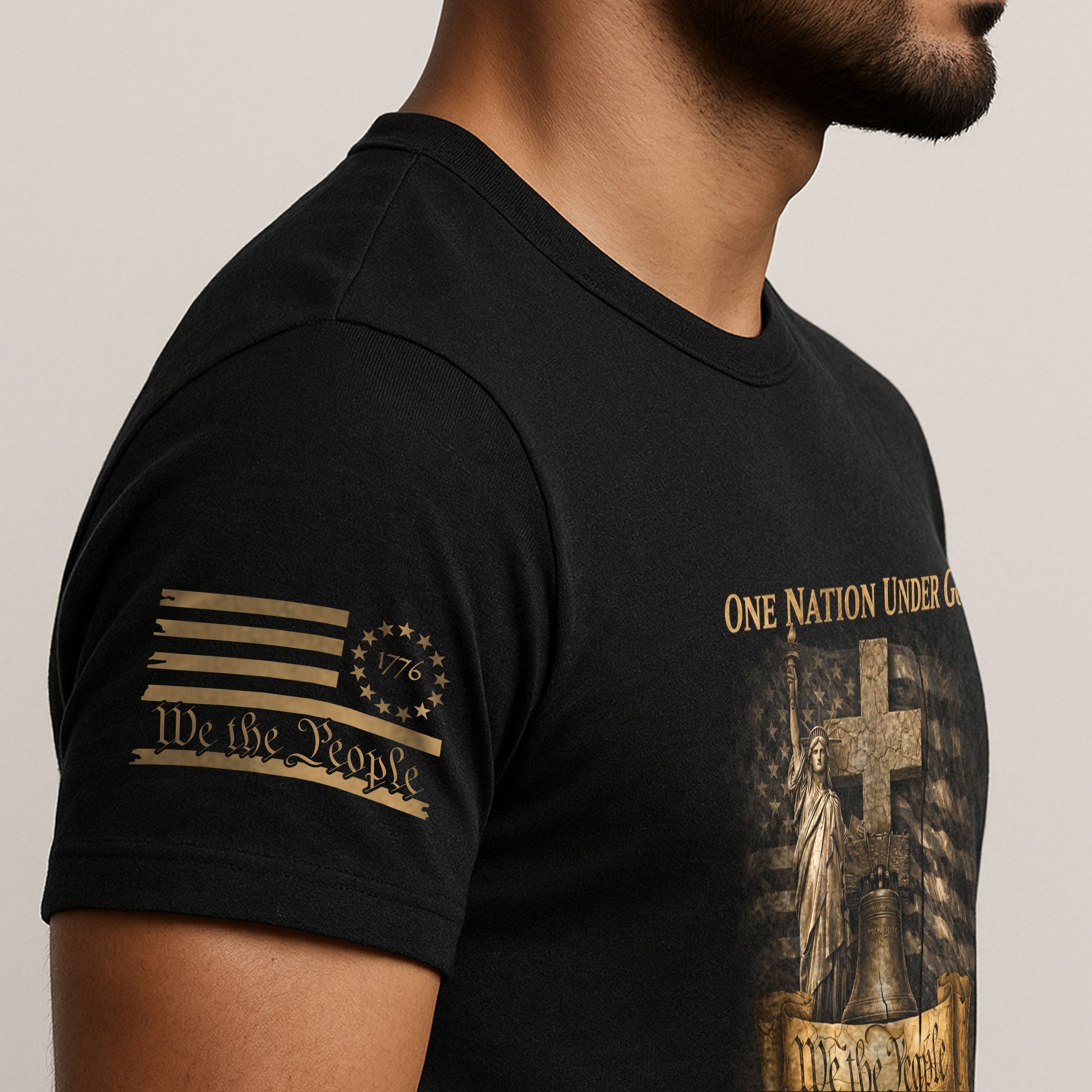 America 250th Anniversary 1776-2026 T-Shirt – 250 Years of Blessings One Nation Under God Semiquincentennial Christian Patriotic Tee