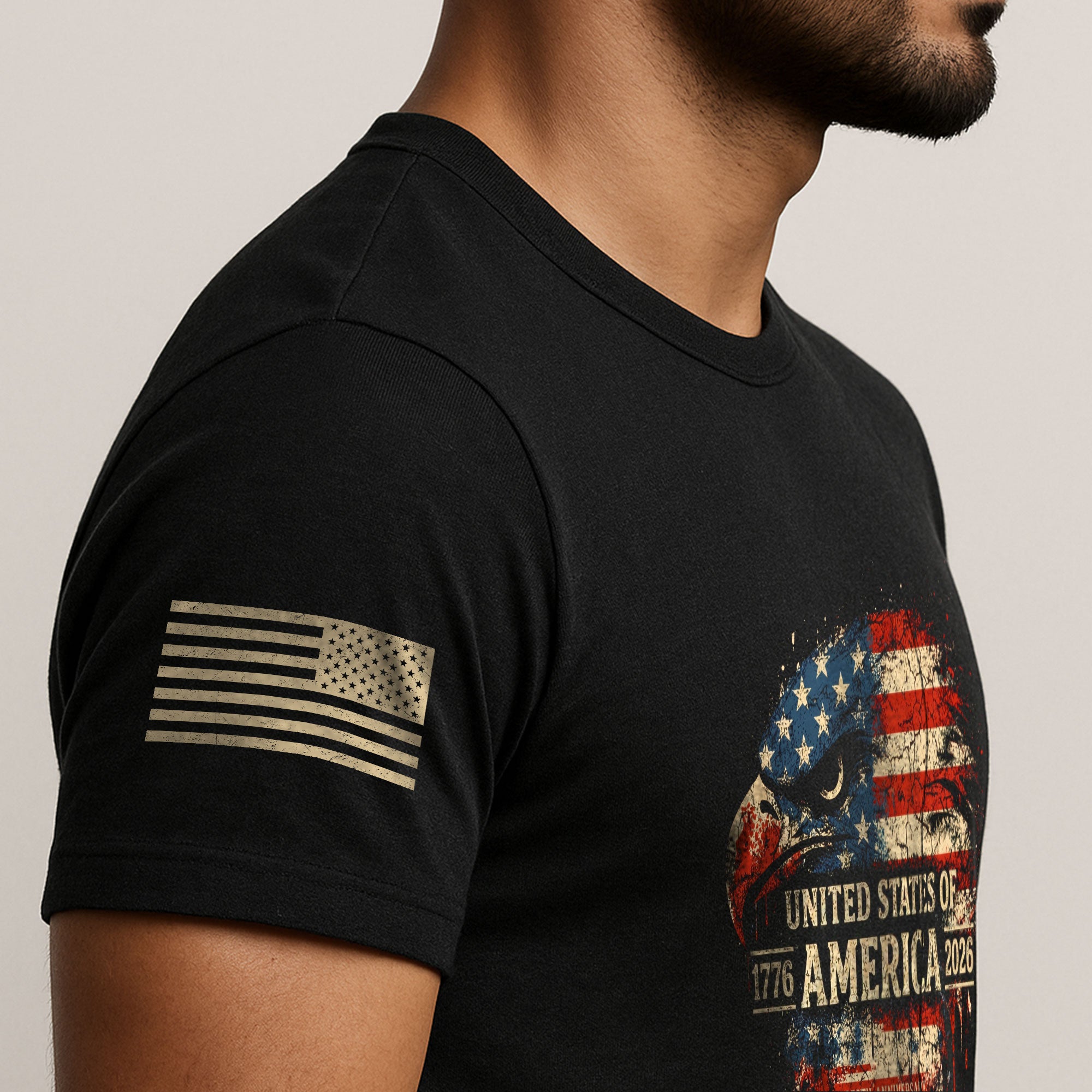 United States 250th Birthday 1776-2026 T-Shirt – USA Flag & Eagle Freedom Patriotic Anniversary Tee