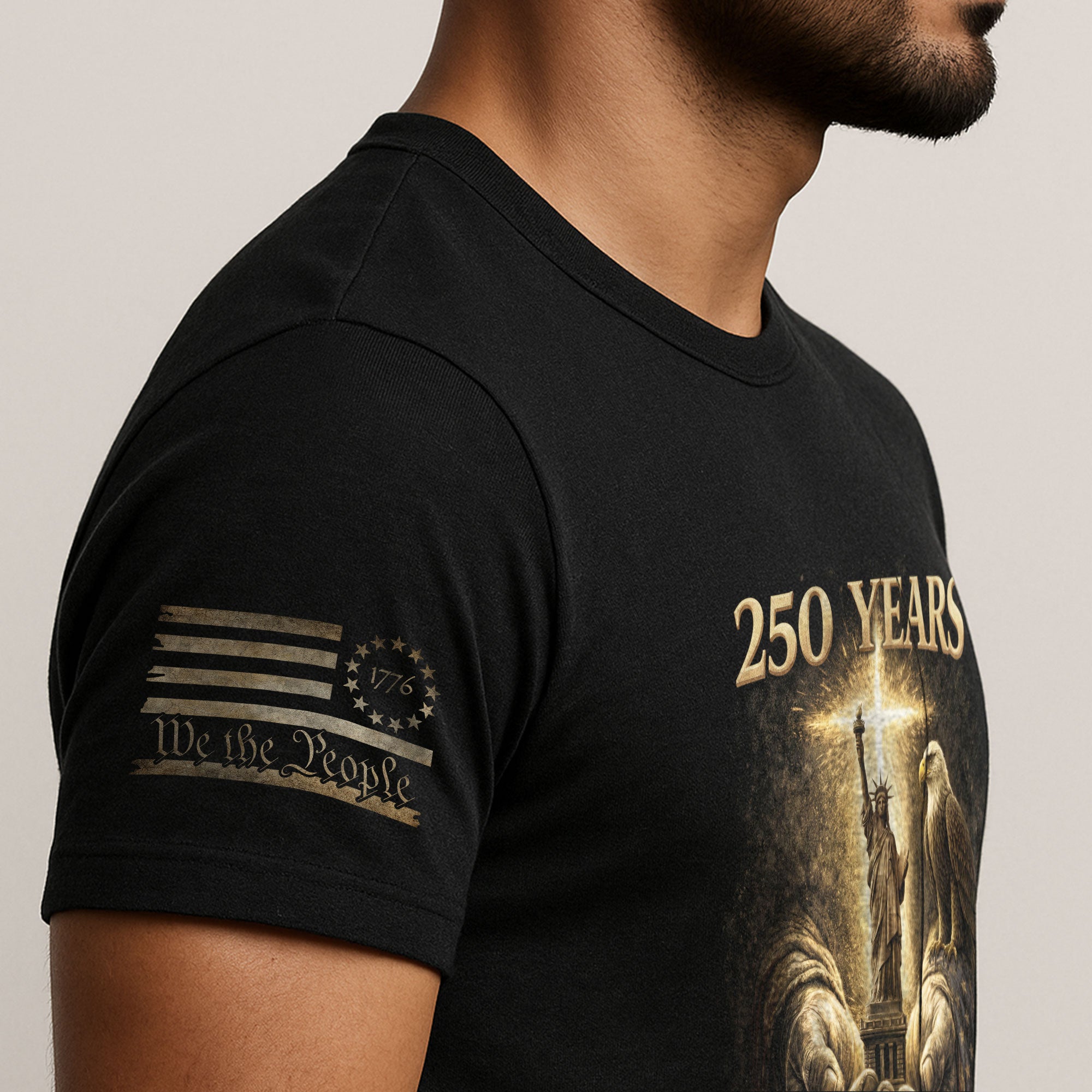 USA 250th Anniversary 1776-2026 Semiquincentennial Christian Shirt – Faith And Freedom God’s Hands Holding Liberty & Eagle Patriotic Tee
