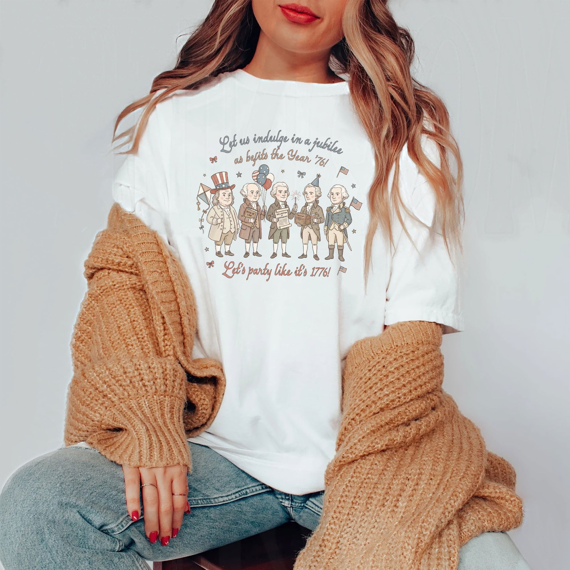 Funny Founding Fathers Shirt Let's Party Like It's 1776 Patriotic 250 Years