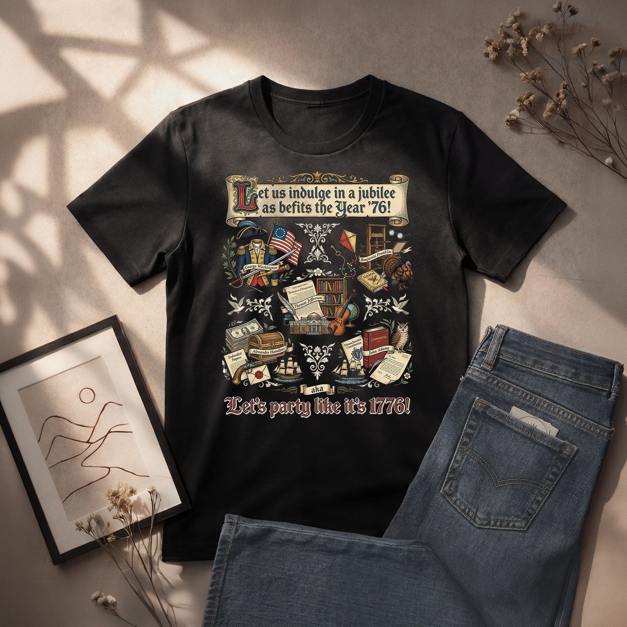 Vintage 1776 Patriotic Shirt American Heritage Collage Soft Aesthetic