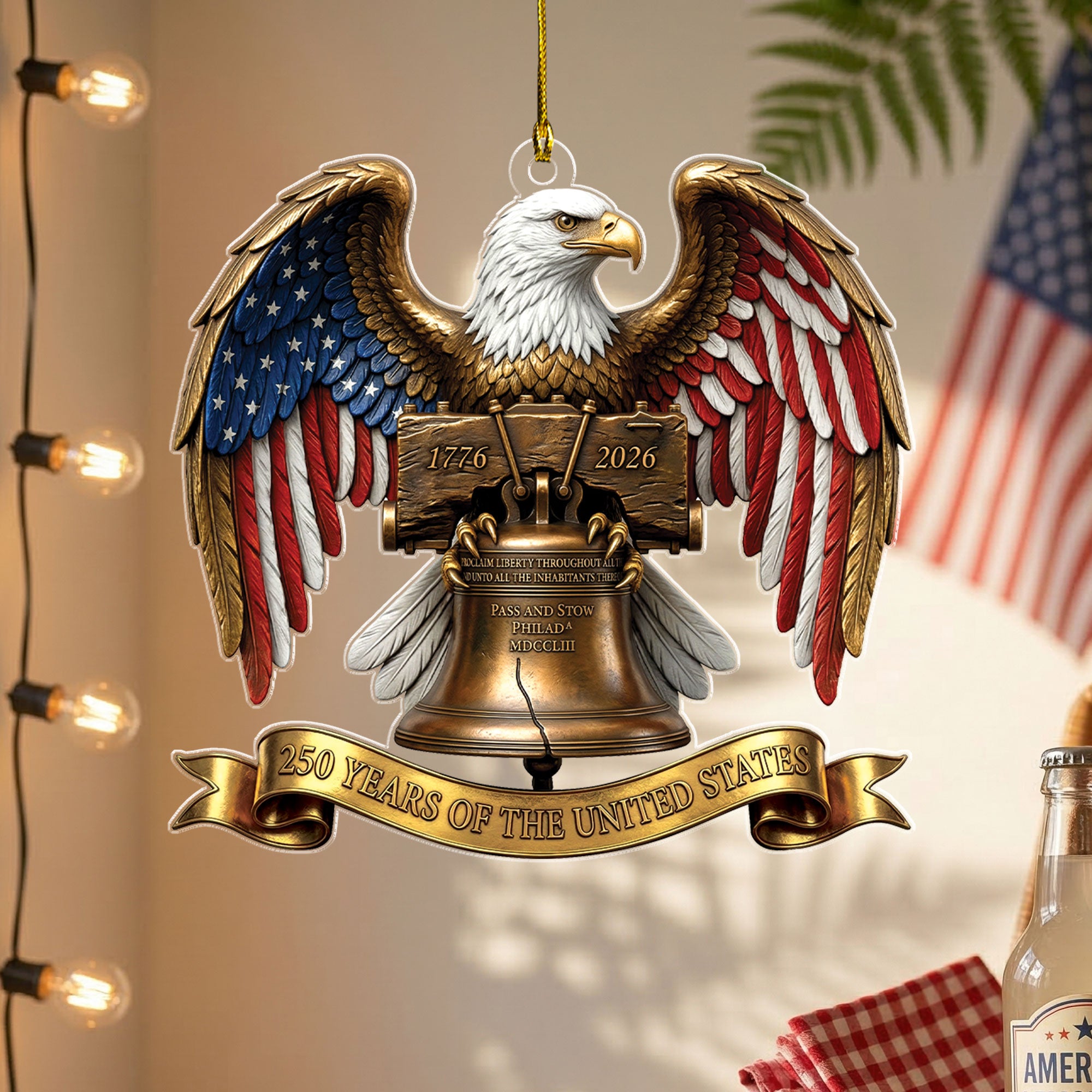 250 Years of the United States - Wings of Liberty Commemorative Acrylic Ornament