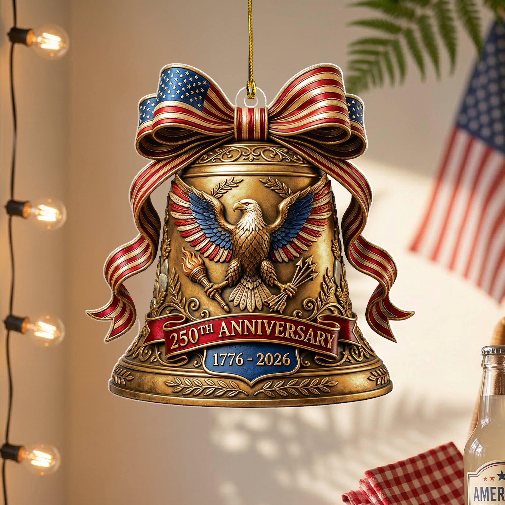 American Eagle Acrylic Ornament – 250th Anniversary U.S. Commemorative Decoration